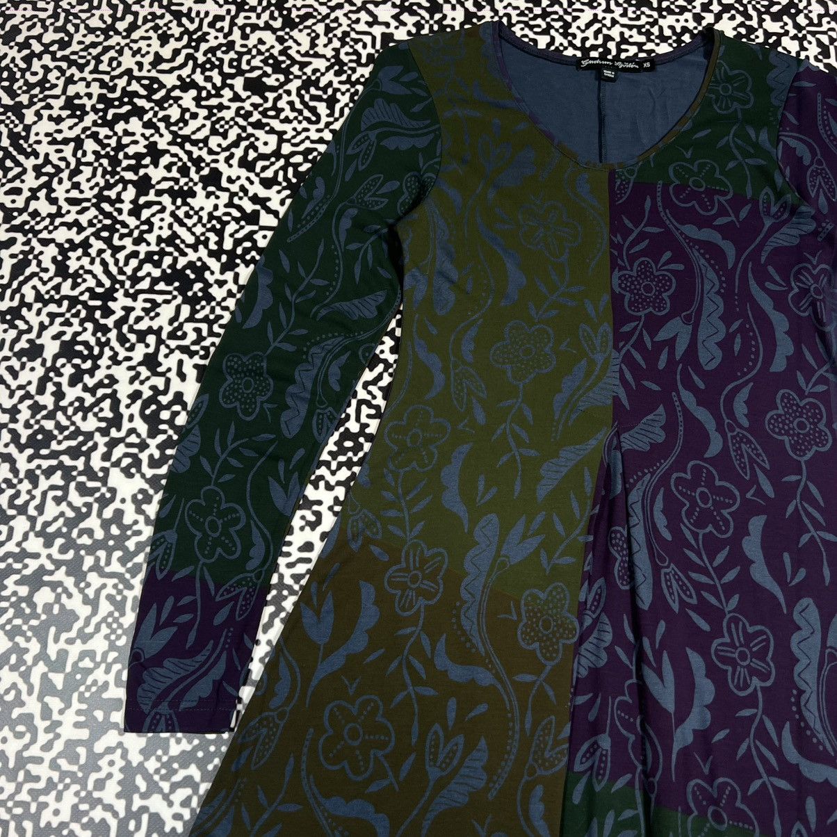 Gudrun Sjoden Vintage Y2K Gudrun Sjoden Retro Flared Midi Dress 90s Style Size S / US 4 / IT 40 - 6 Thumbnail