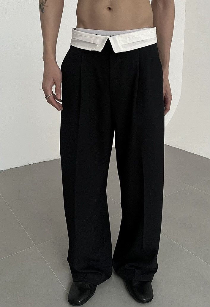 Japanese Brand × Vintage Cleanfit retro casual folded flap waist pleated pants Size US 30 / EU 46 - 1 Thumbnail
