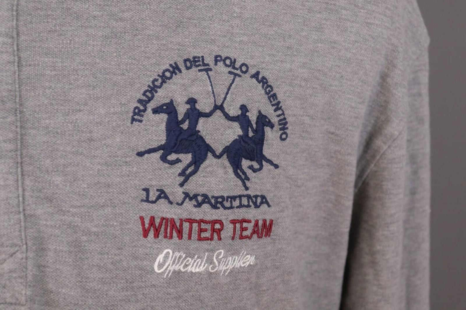 La Martina La Martina Buenos Aires Gray Winted Team Polo Shirt Size XXL Size US XXL / EU 58 / 5 - 4 Thumbnail