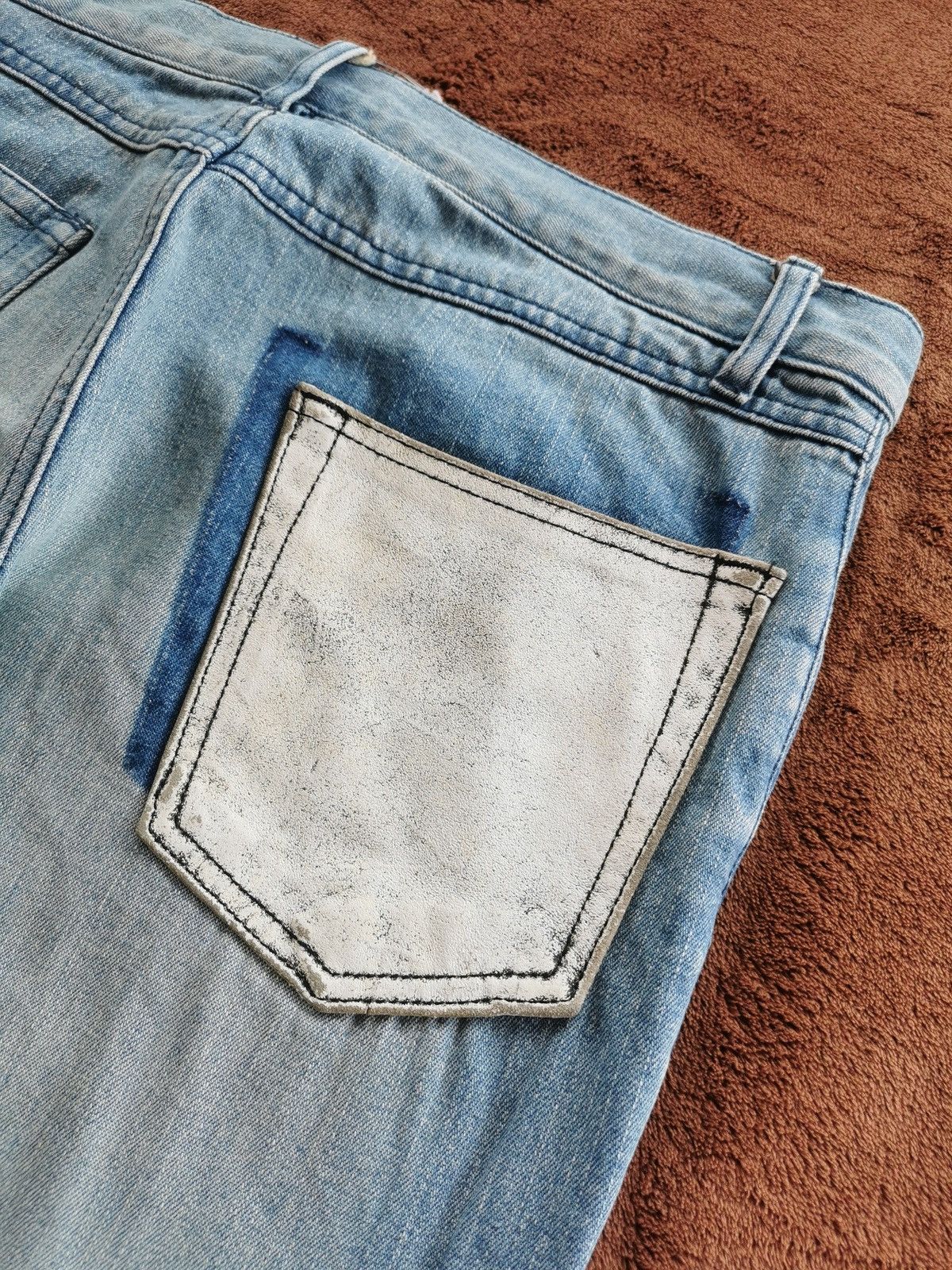 Japanese Brand Cowhide Leather Comme Ca Du Mode Japan Denim Jeans Size US 32 / EU 48 - 8 Thumbnail