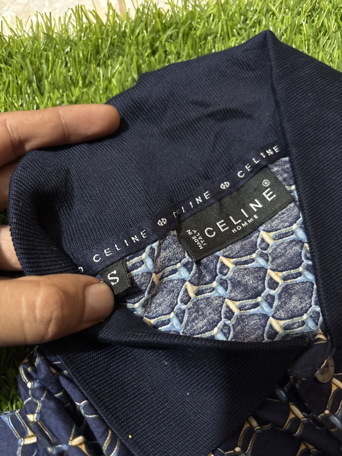 Celine Vintage Celine Monogram Full Print Polo Shirt Size US S / EU 44-46 / 1 - 7 Thumbnail
