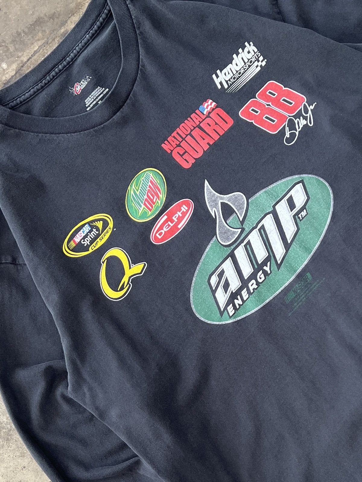 Vintage NASCAR Motorsports AMP Energy Dale Jr Racing Tee XL