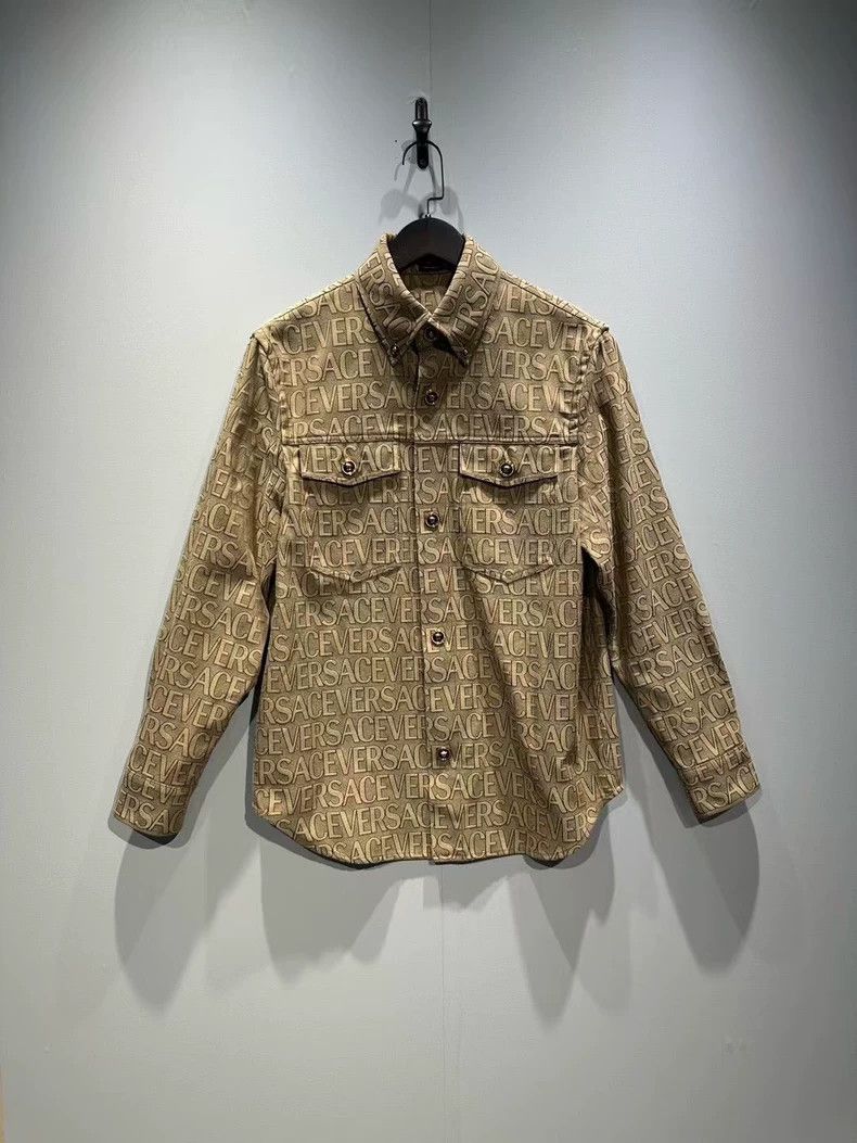 Versace VERSACE Letter Print Long Sleeve Shirt - dmc Size US S / EU 44-46 / 1 - 1 Thumbnail