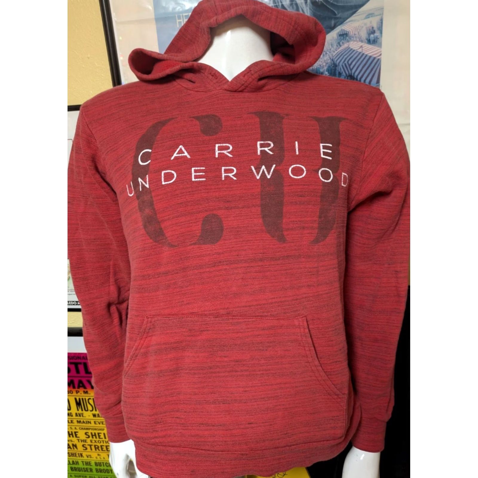 Vintage Womens Red Carrie Underwood Country Music Hoodie Sweatshirt Medium Size M / US 6-8 / IT 42-44 - 2 Thumbnail