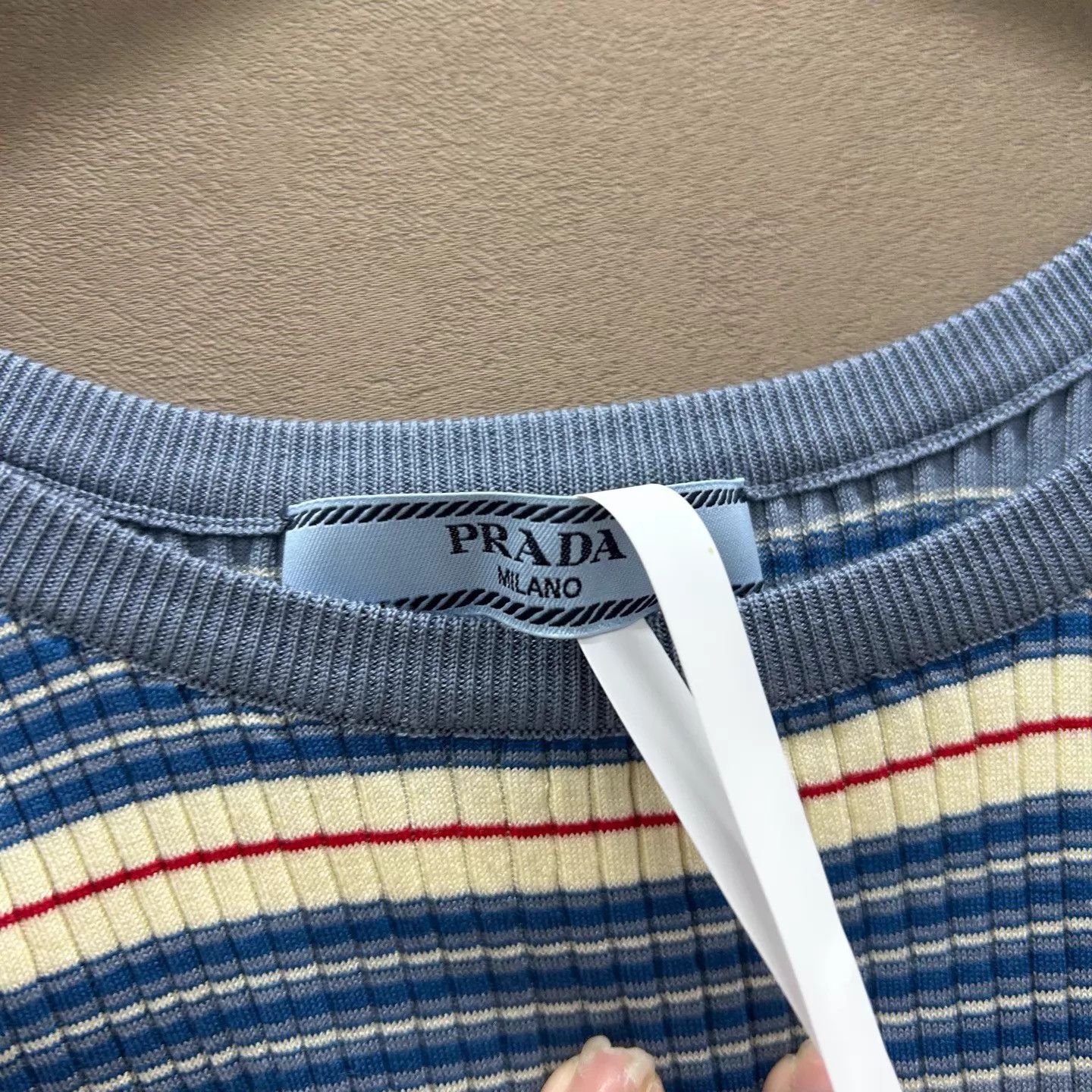 Prada Prada Blue Color-Blocked Striped Tank Top 38 (NWT) Size XS / US 0-2 / IT 36-38 - 3 Thumbnail