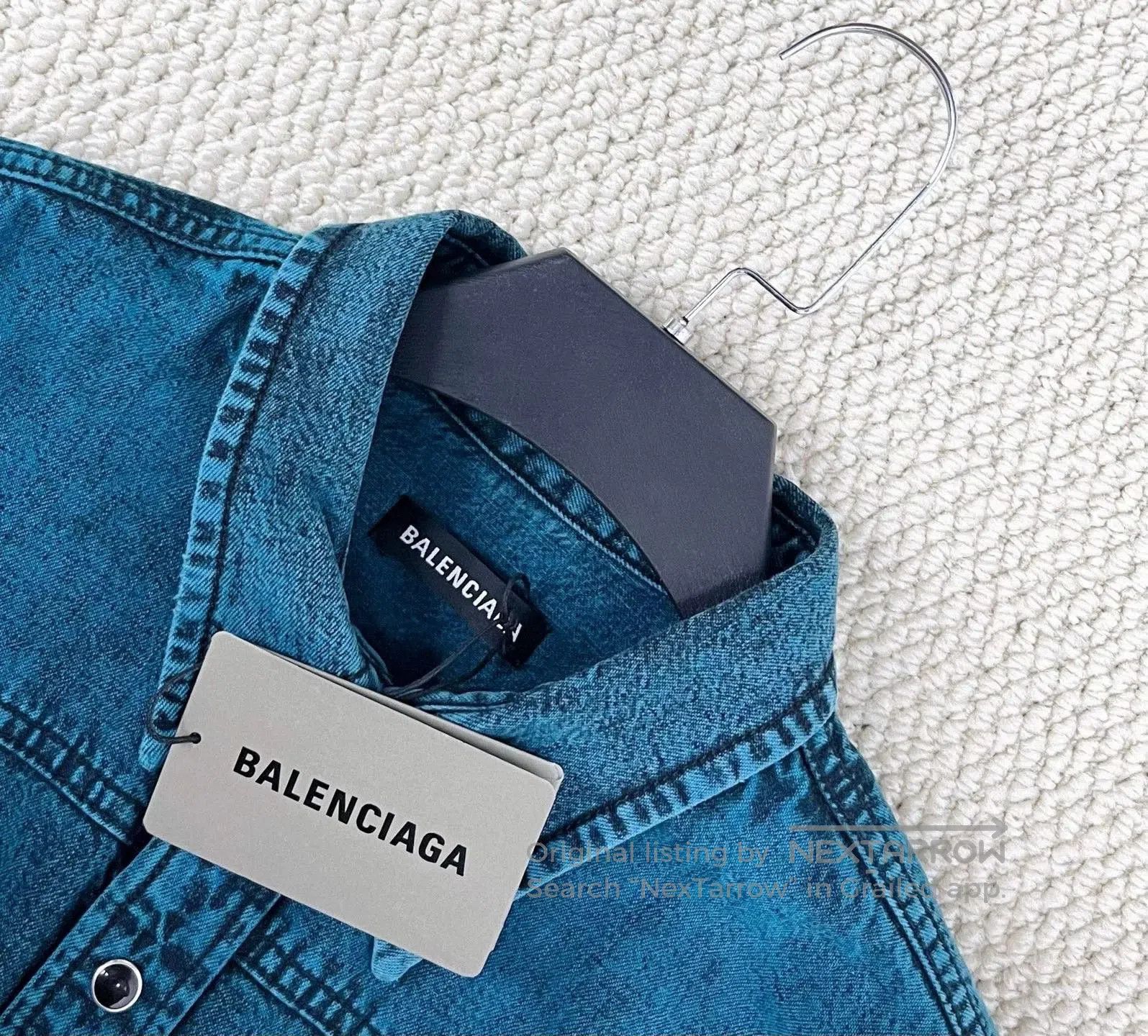 Balenciaga Balenciaga Blue Denim Shirt Jacket. Size US M / EU 48-50 / 2 - 3 Thumbnail