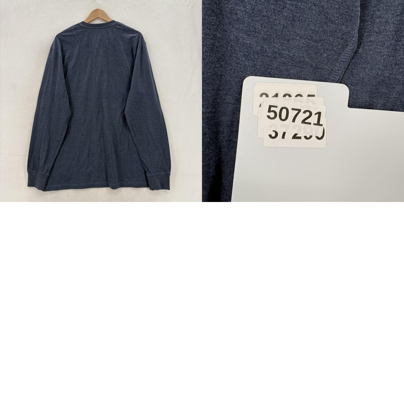 Weatherproof Weatherproof Vintage Henley Shirt Mens 2XL Blue Dark Denim Long Sleeve Casual Shirt Size US XXL / EU 58 / 5 - 9 Thumbnail