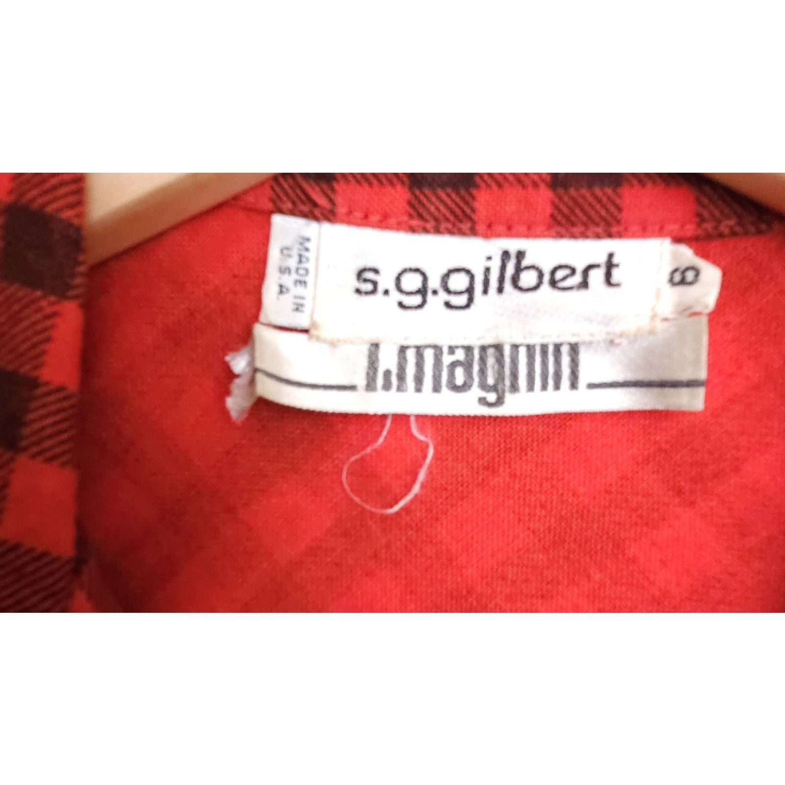 I. Magnin Vtg S.G. Gilbert I.magnin Plaid Button Cotton Shirt Dress Size M / US 6-8 / IT 42-44 - 7 Thumbnail