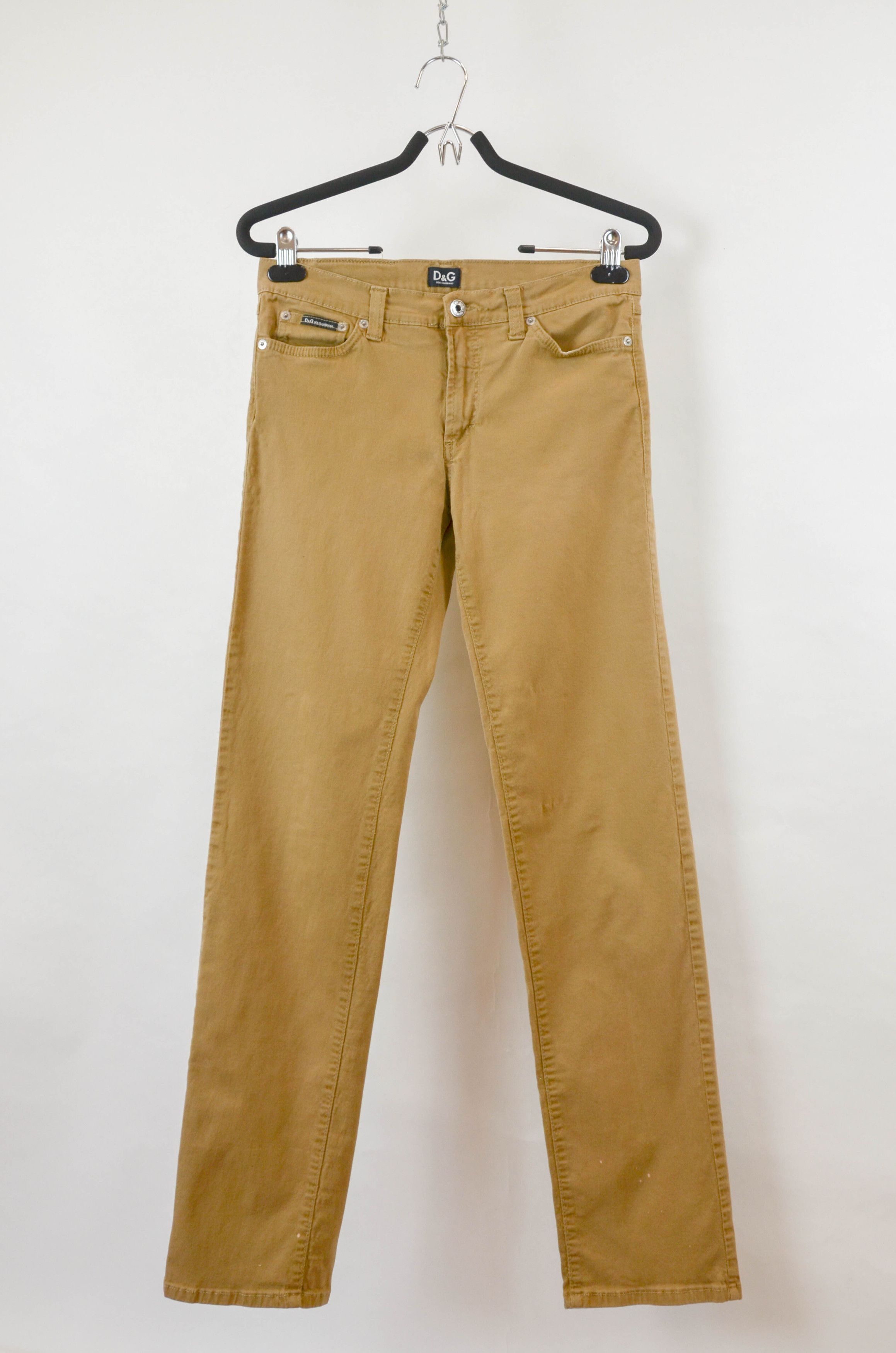 Dolce & Gabbana D&G Dolce & Gabbana Beige Straight-Leg Jeans 29 Size 29" - 2 Thumbnail