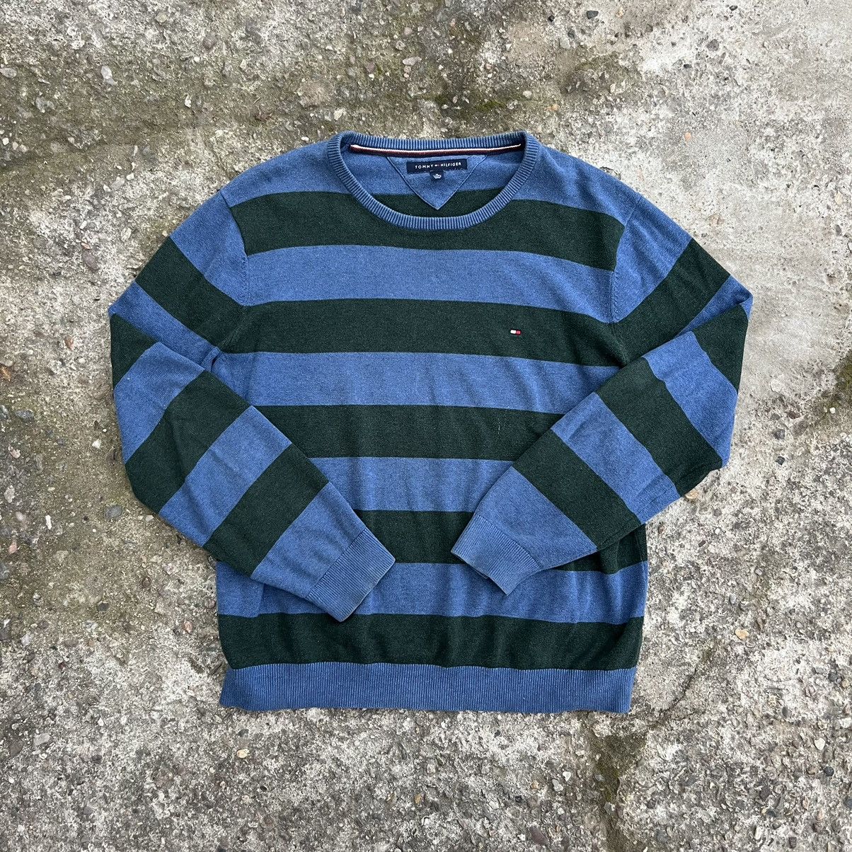 Tommy Hilfiger × Vintage 🔥VINTAGE TOMMY HILFIGER STRIPPED KNITTED SWEATER 90s🔥 Size US L / EU 52-54 / 3 - 1 Thumbnail