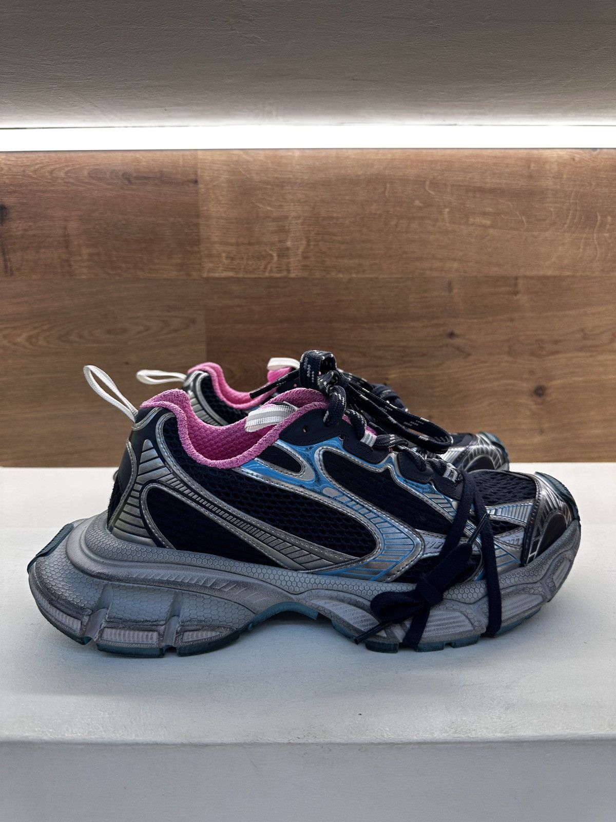 Balenciaga Balenciaga 3XL Sneakers Black/Silver/Pink Size US 9 / EU 42 - 5 Thumbnail