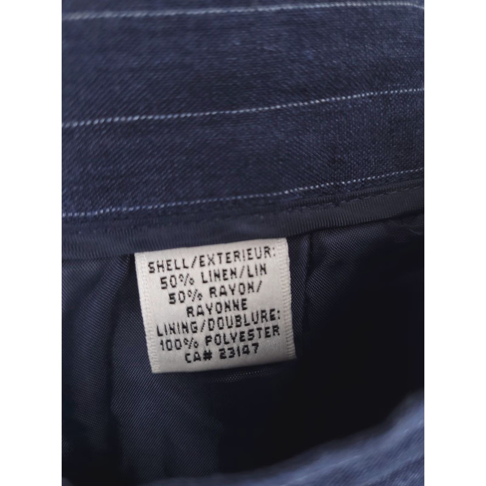 Talbots Talbots Linen Pants Womens 4 Navy Blue Pinstripe High Rise Waist Chino Pants XS-XL? Size 27" / US 4 / IT 40 - 4 Thumbnail