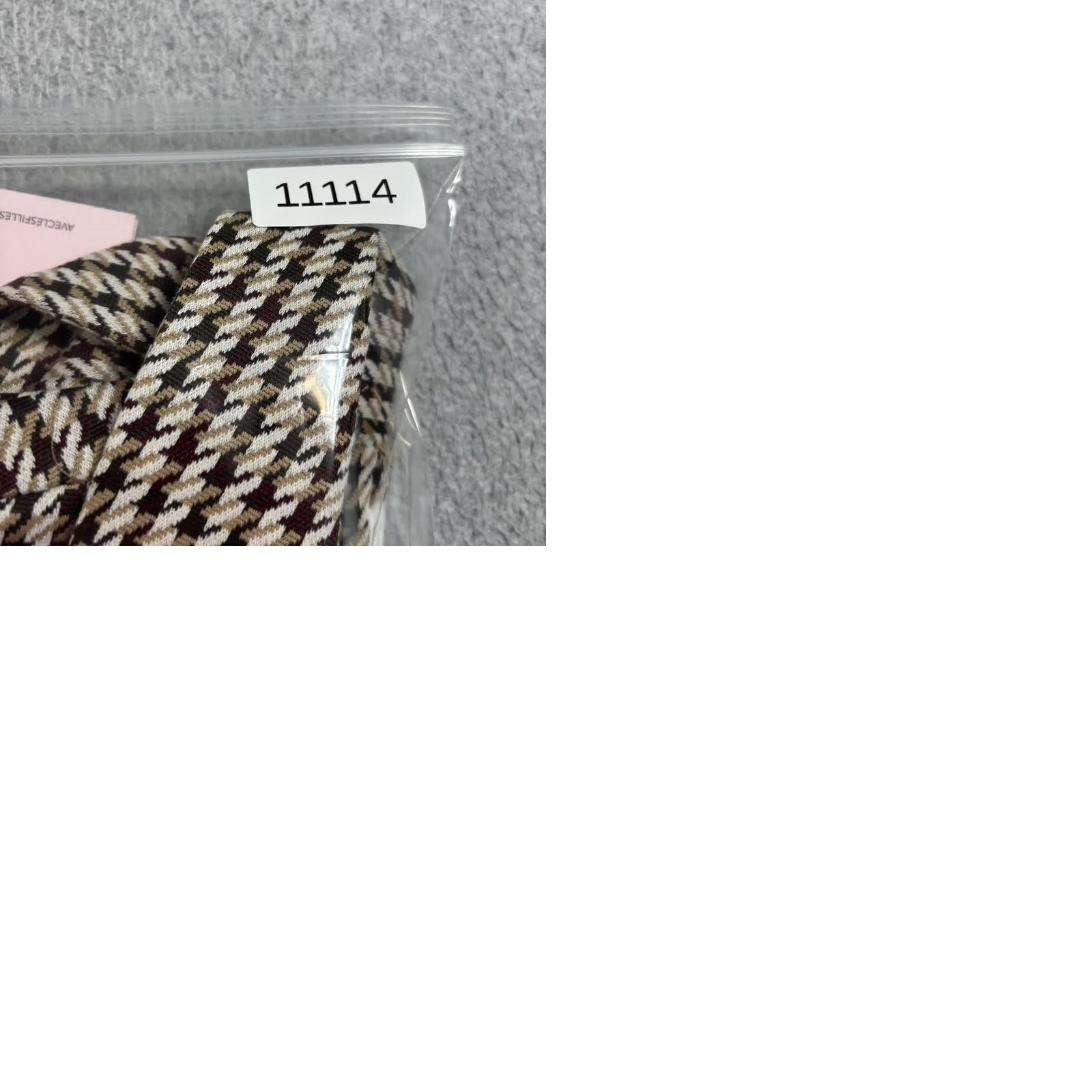 AVEC LES FILLES Avec Les Filles Coatigan Women's Medium Brown Houndstooth Overcoat Blazer Knit Pocketed Buttoned Mid-Length Unlined Fall/Winter Casual Business Size M / US 6-8 / IT 42-44 - 10 Thumbnail