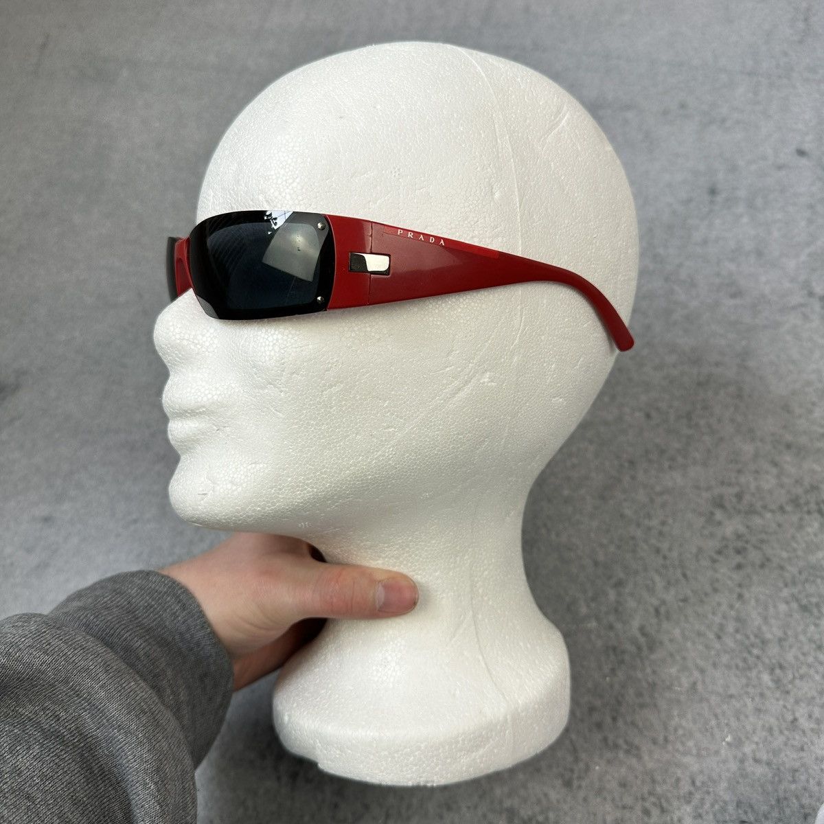 Prada Prada Sprot Sunglasses SPS 06E OBU-1A1 Red Glasses Red Size ONE SIZE - 1 Thumbnail