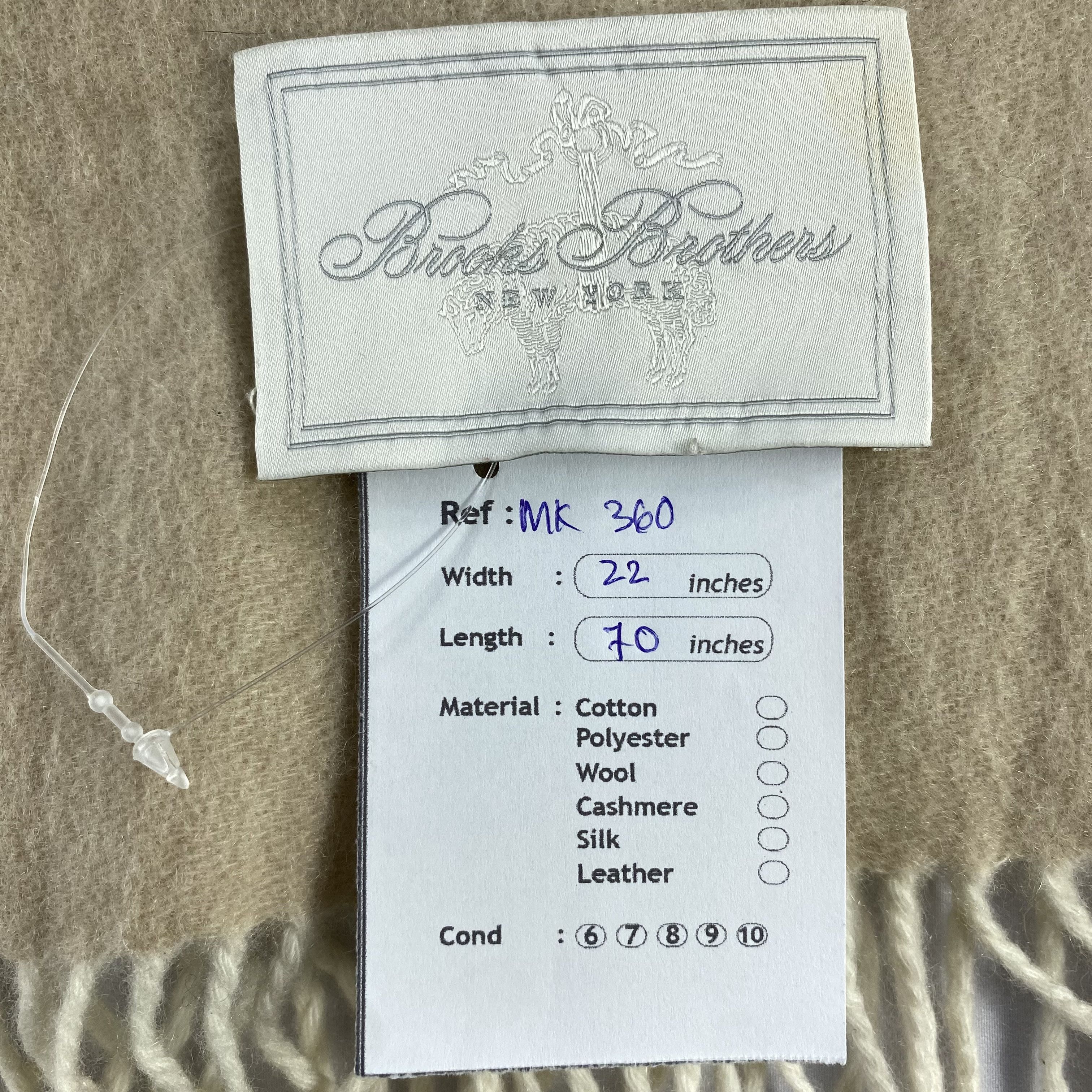 Brooks Brothers Brooks Brothers Scarf Neck Wrap Wool Muffler Size ONE SIZE - 6 Thumbnail