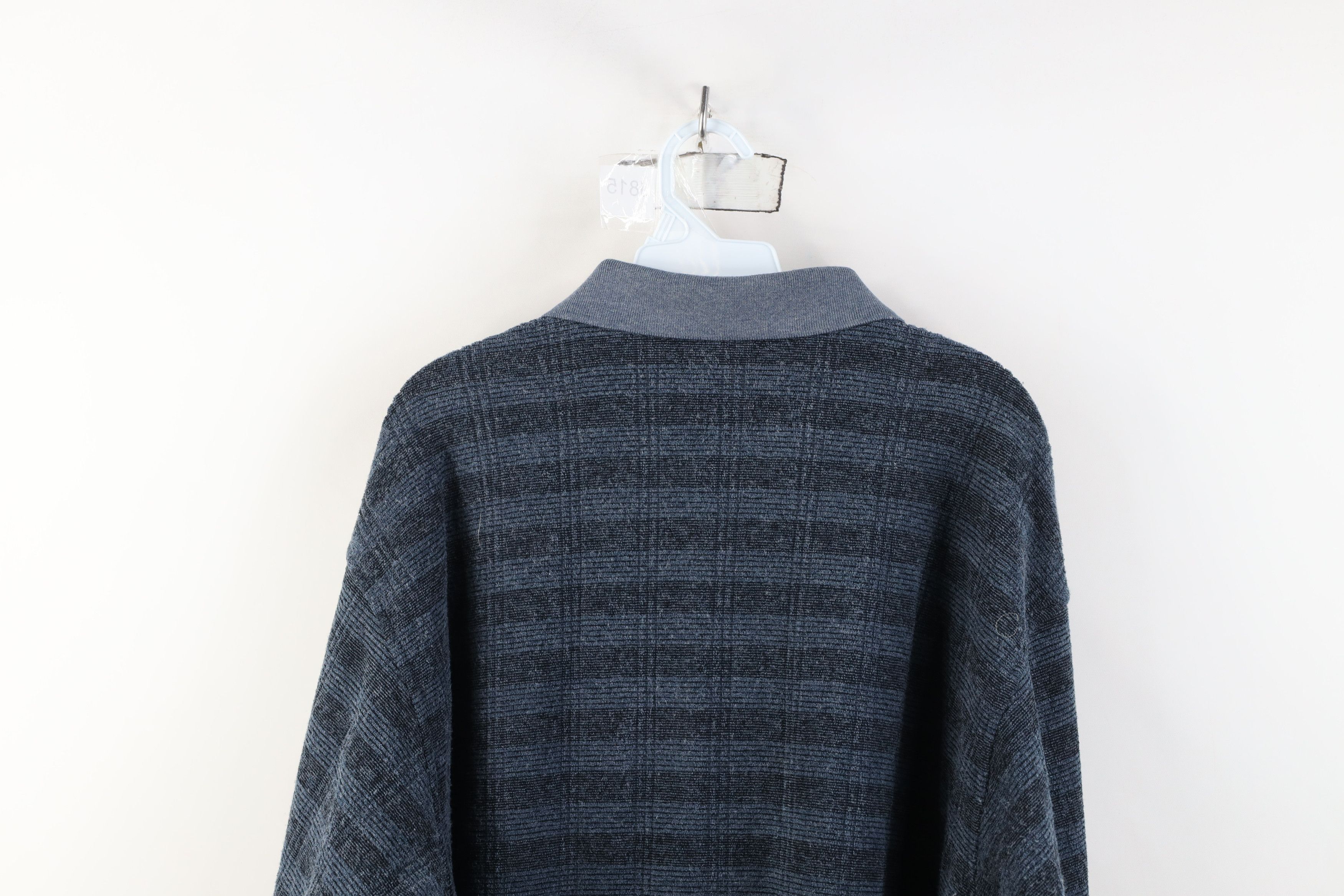 Vintage Vintage Streetwear Fleece Collared Pullover Sweatshirt Blue Size US XXL / EU 58 / 5 - 11 Thumbnail