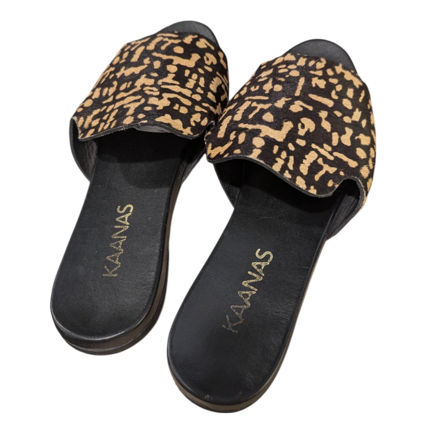 Anthropologie KAANAS Leticia Pony Slide Leather Calfskin Open Toe Sandal Size US 9 / IT 39 - 5 Thumbnail