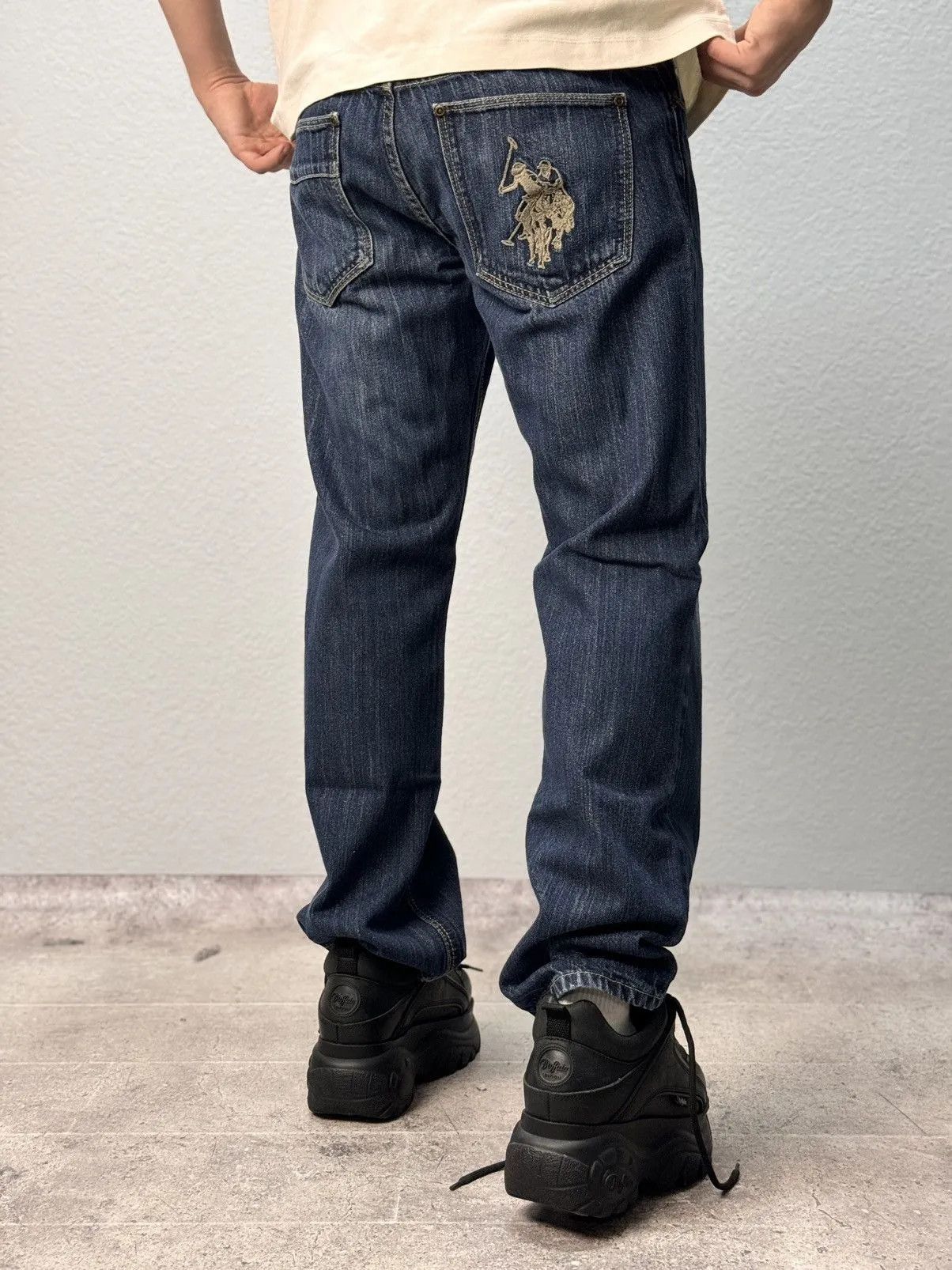 Polo Ralph Lauren 👉 Vintage Polo Ralph Lauren Jeans Denim Baggy Pants Armani Size US 32 / EU 48 - 1 Thumbnail