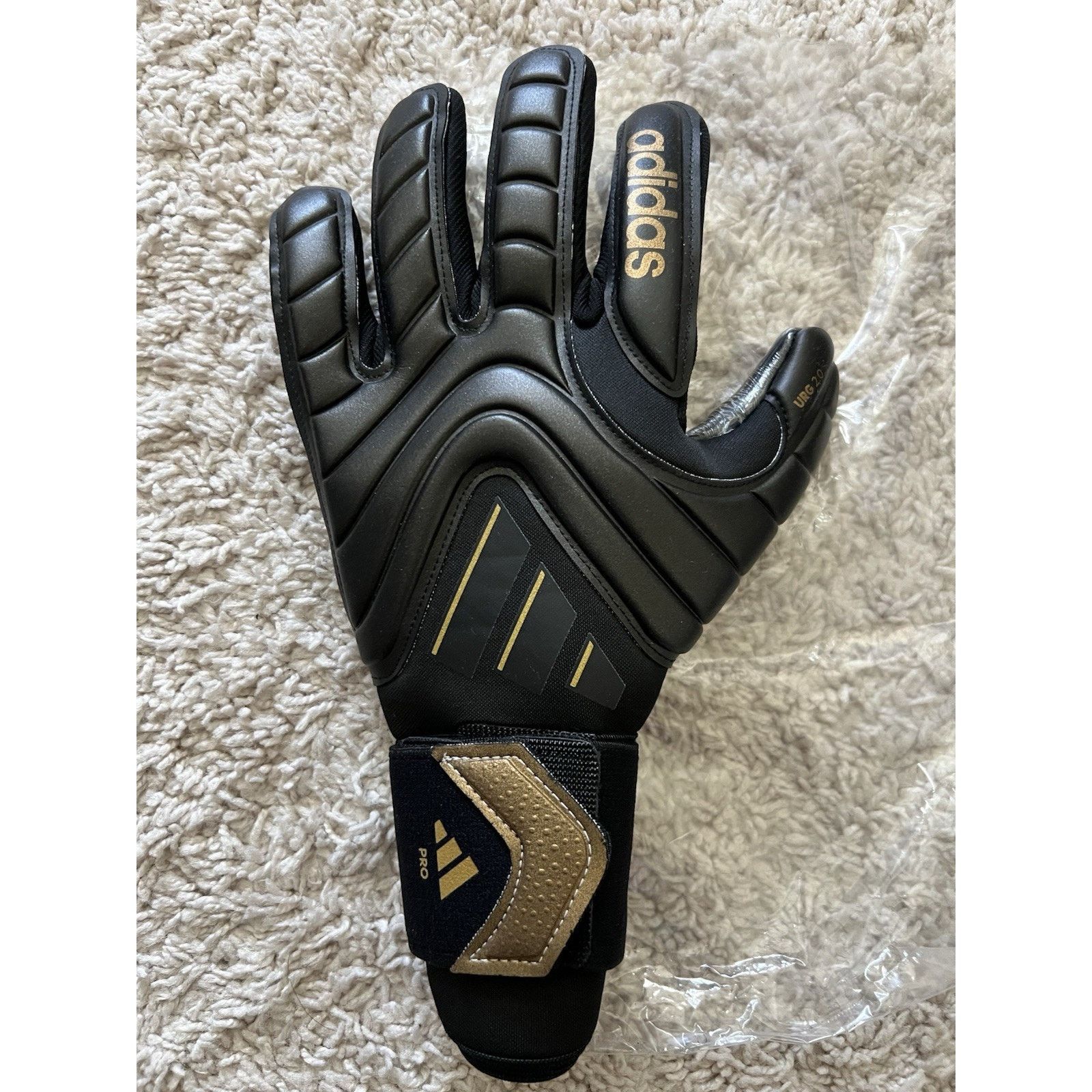 Adidas Adidas Copa Pro Goalkeeper Goalie Gloves Black Gold Size 9 Size ONE SIZE - 8 Thumbnail