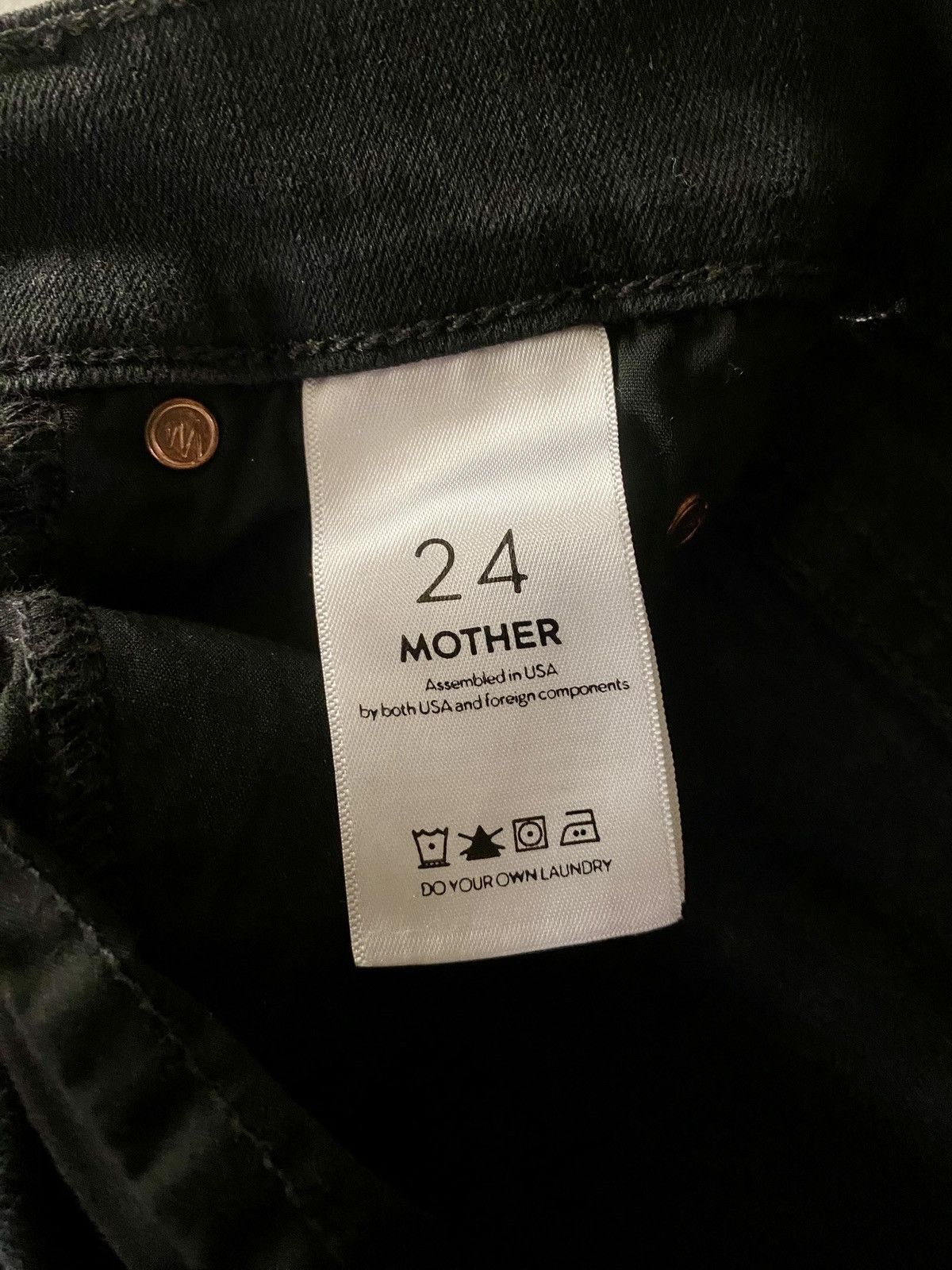 MOTHER Mother Denim The Cha Cha Fray 5-pkt Not Guilty Wash Blk 24 Size 24" / US 00 / IT 34 - 2 Thumbnail