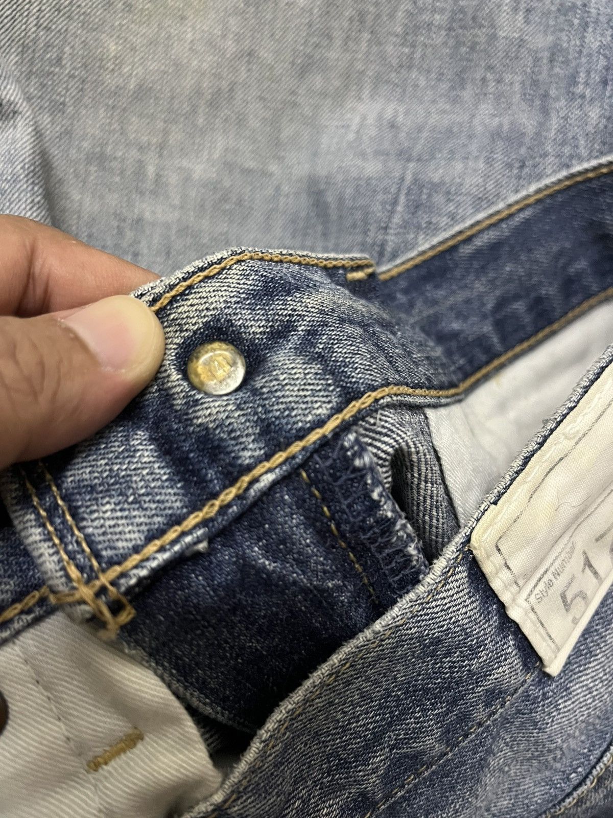 vintage levis 517 boot cut light blue jeans