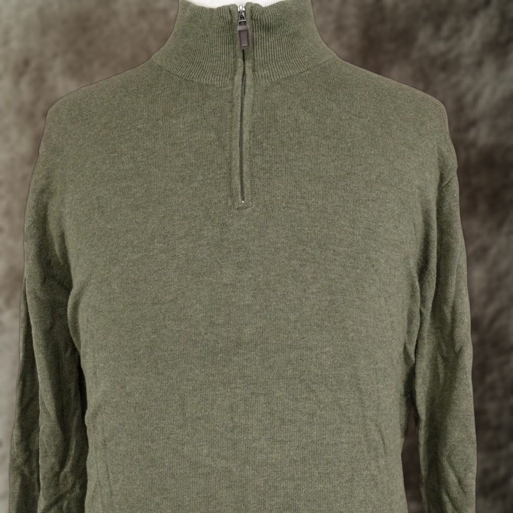 Jos. A. Bank VINTAGE Jos. A. Bank Sweater Mens 2XL Green 1/4 Zip Pima Cotton Mock Neck Signature Collection Mens Size US XXL / EU 58 / 5 - 1 Thumbnail