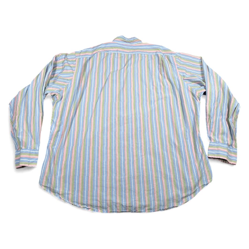 Polo Ralph Lauren VINTAGE Polo Ralph Lauren Shirt Adult 2XL Blue Pastel Rainbow Striped Preppy 90s Mens Size US XXL / EU 58 / 5 - 3 Thumbnail