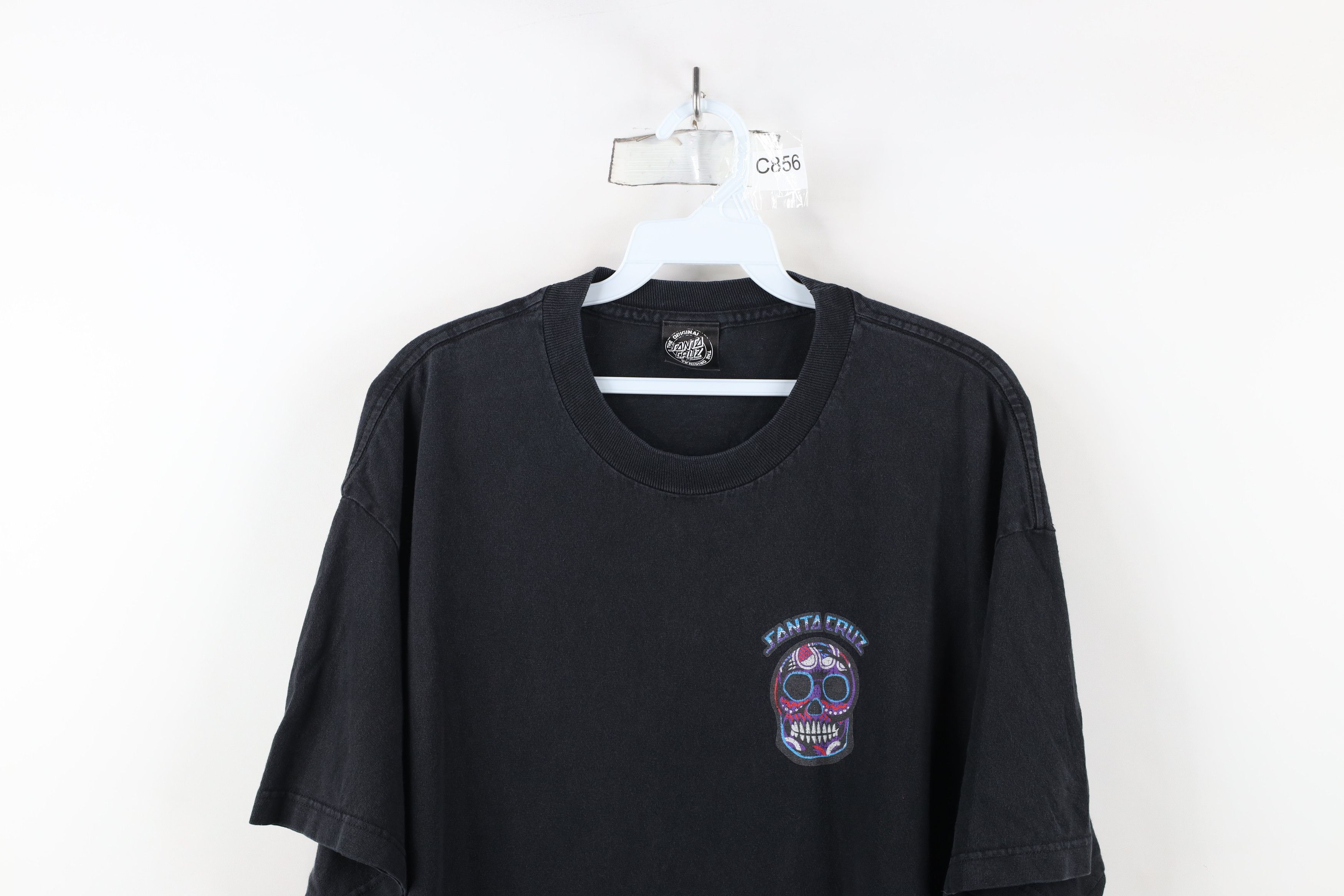 Santa Cruz Skateboards × Vintage Vintage Y2K Santa Cruz Skateboards Spell Sugar Skull T-Shirt Size US XL / EU 56 / 4 - 2 Thumbnail