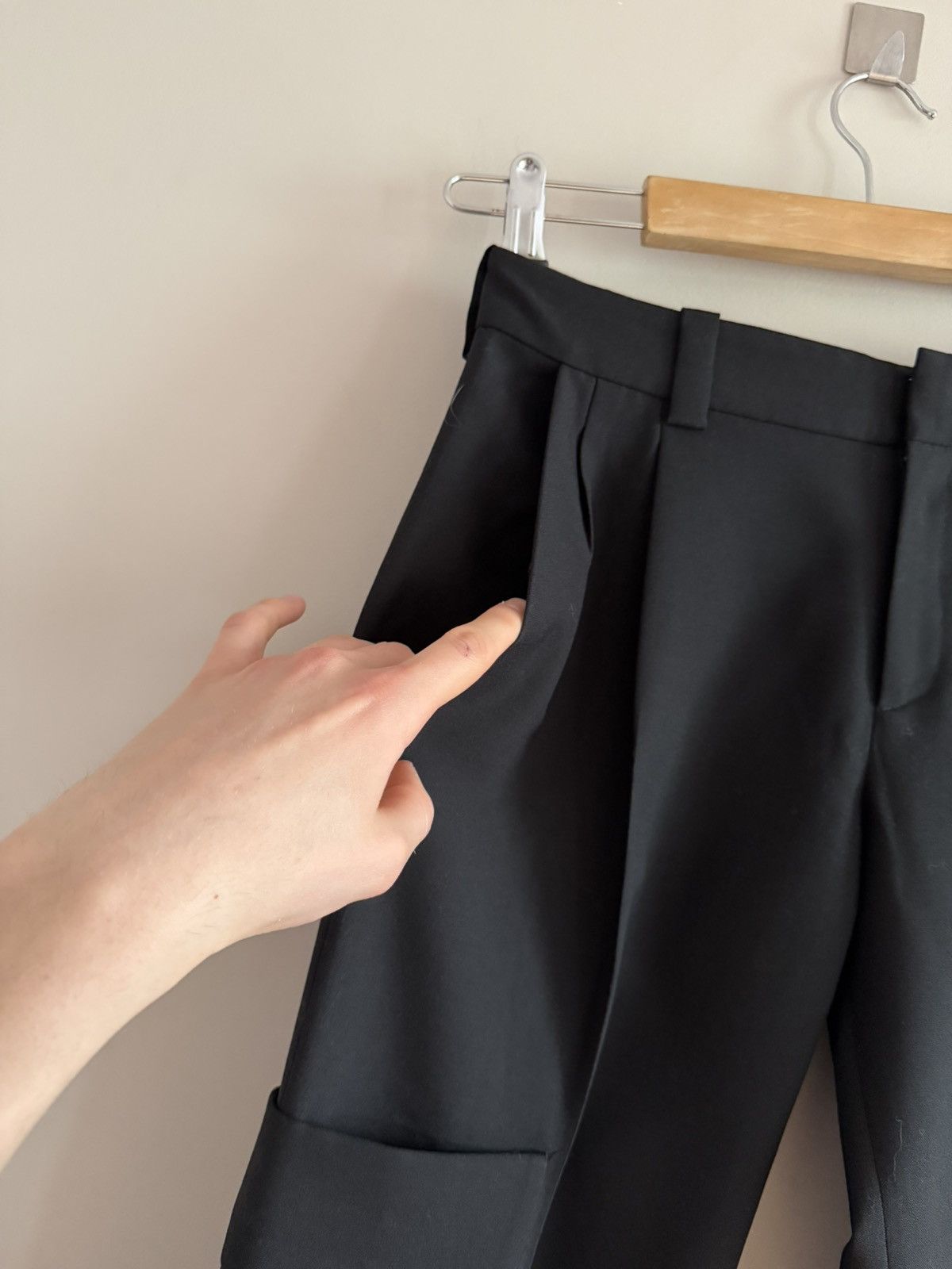 Balenciaga Balenciaga Cargo Trousers Wide Leg Black Size 25" / US 0 / IT 36 - 3 Thumbnail