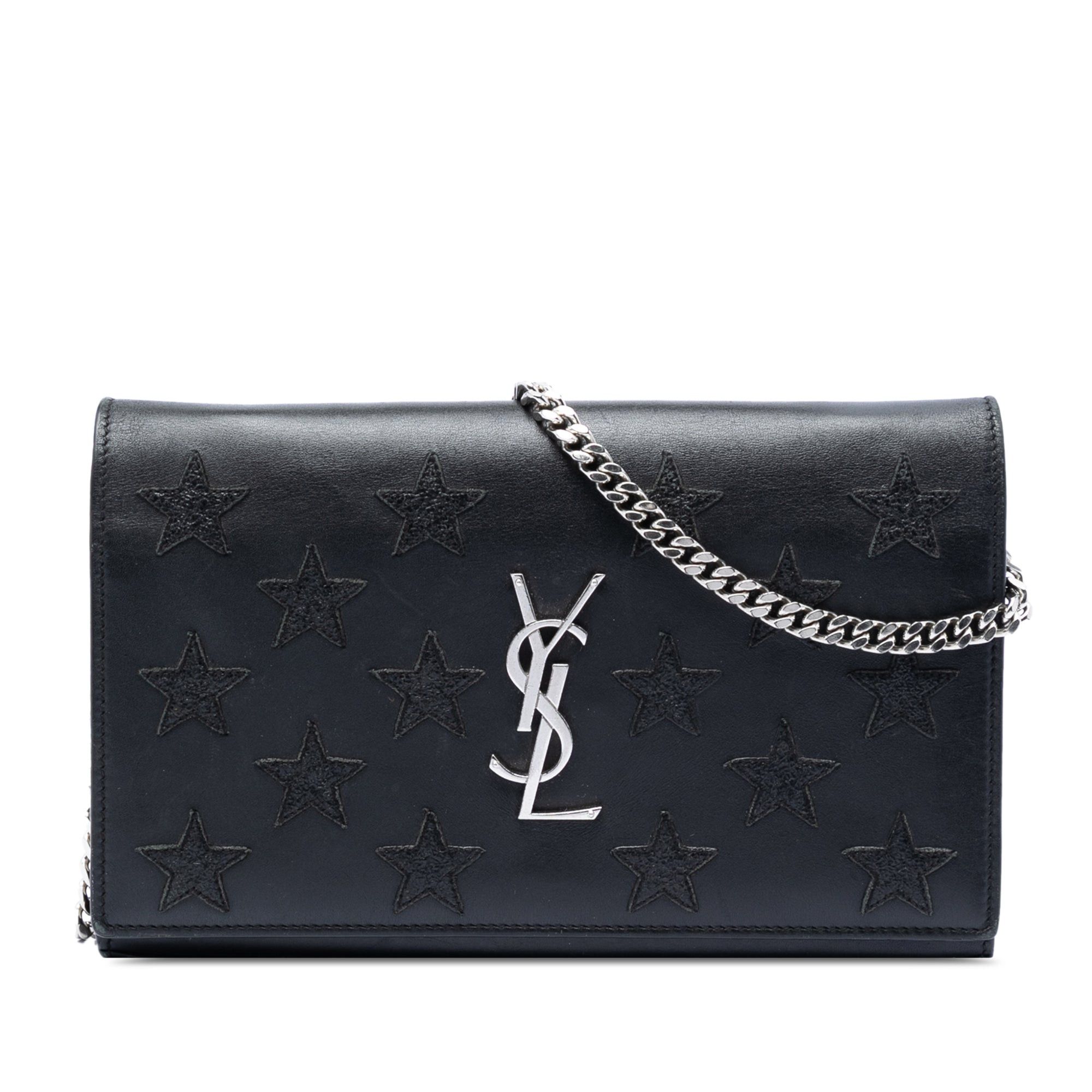 Saint Laurent Paris Calfskin Monogram Star Kate Wallet On Chain Size ONE SIZE - 1 Thumbnail
