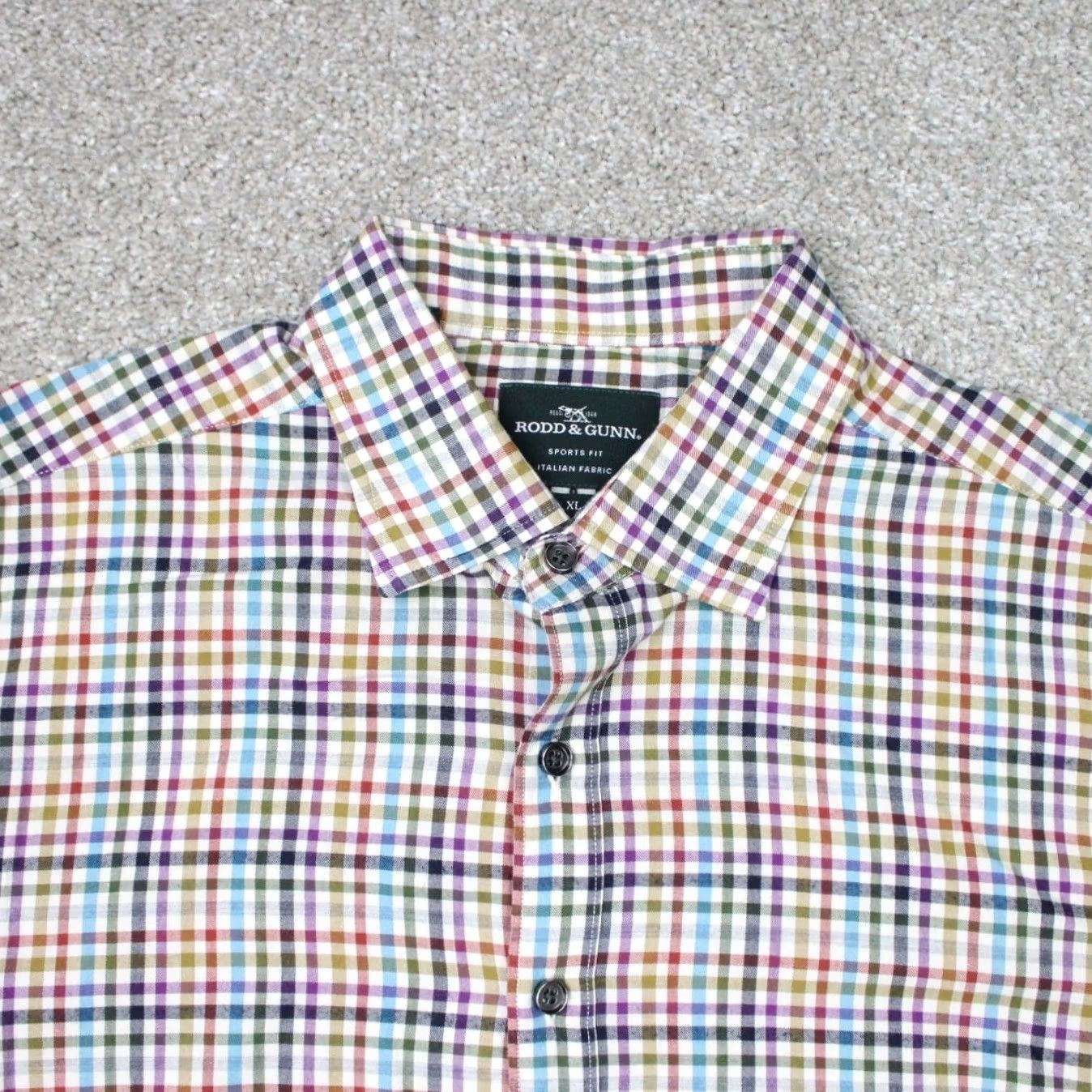 Rodd & Gunn Rodd & Gunn Shirt Mens XL Colorful Sports Fit Italian Fabric Long Sleeve Cotton Size US XL / EU 56 / 4 - 4 Thumbnail