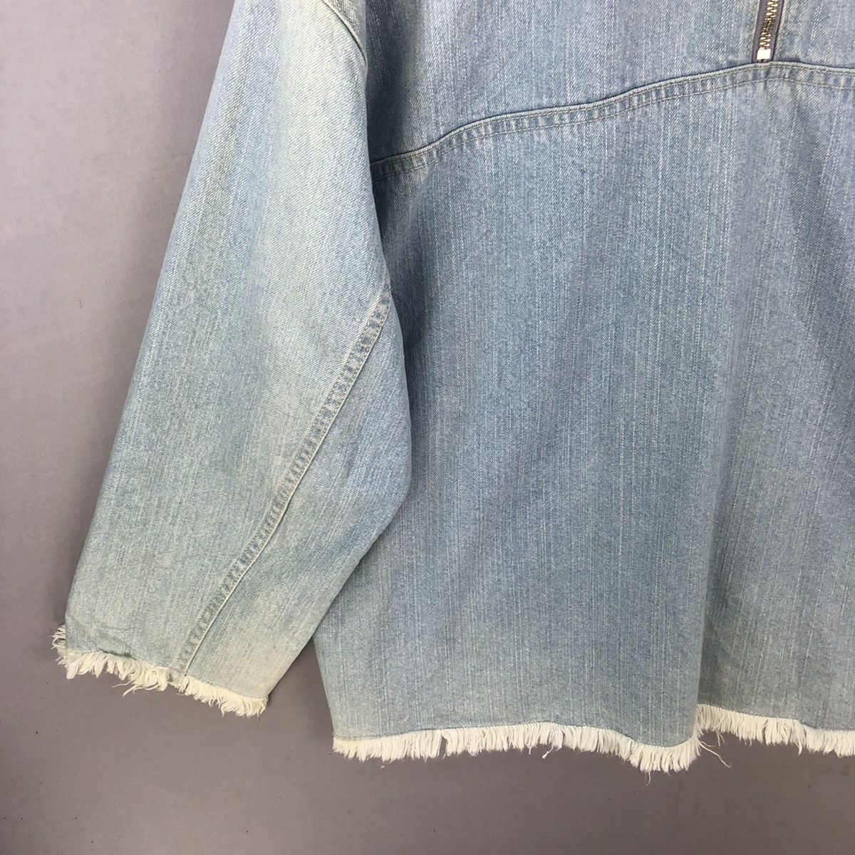 Japan Streetwear Distressed Faded Denim Jacket