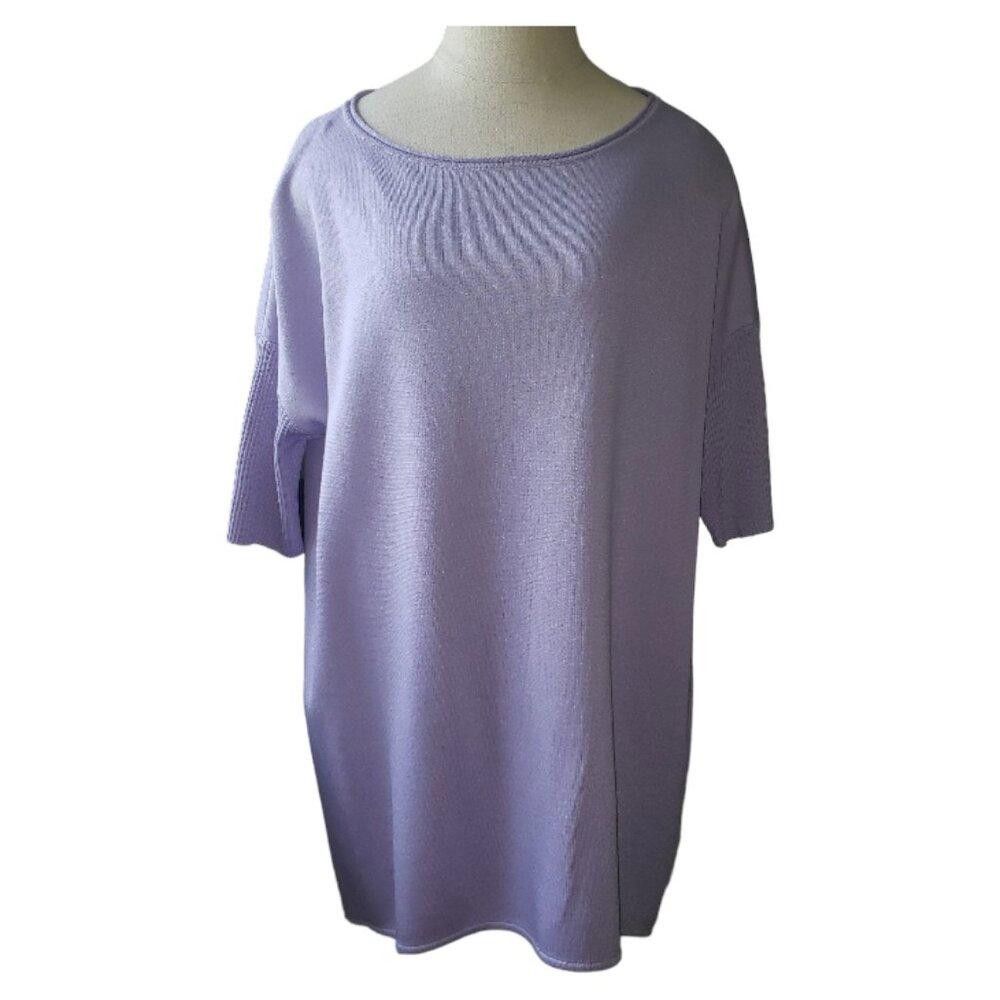 Andrew St. John CT1623 St. John Lavender Ladies Over-sized Blouse M Size M / US 6-8 / IT 42-44 - 1 Thumbnail