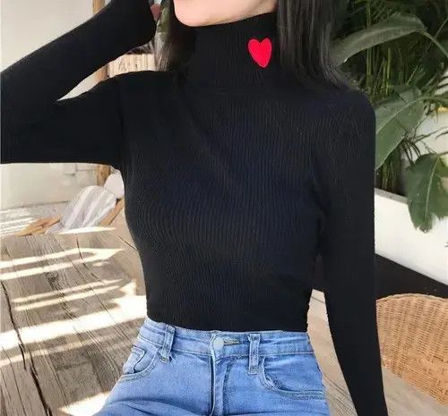 Japanese Brand Women Turtleneck Knit Warm Sweaters Size ONE SIZE - 5 Thumbnail