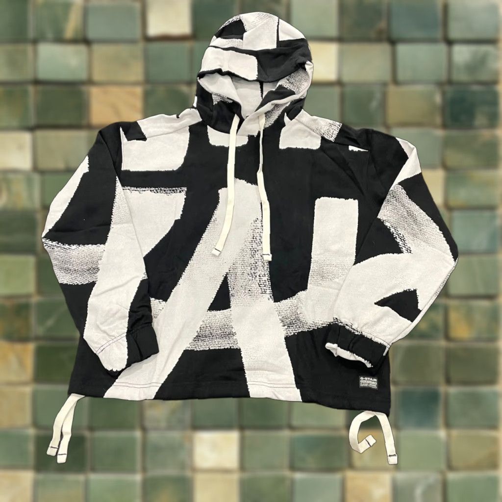 G-STAR RAW Damen Kapuzenpullover | Oversize Fit | Mit Grafik-Print | Kapuze Mit Kordelzug | Seitliche Taschen