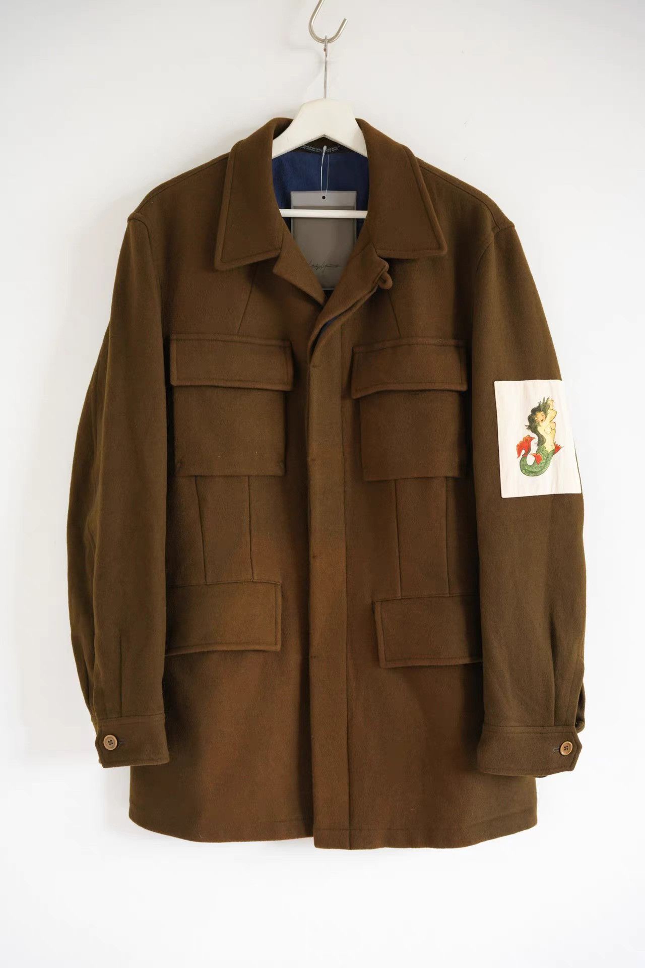 Yohji Yamamoto Yohji Yamamoto 03aw Mermaid Patch Military Jacket K4 Size US L / EU 52-54 / 3 - 1 Thumbnail