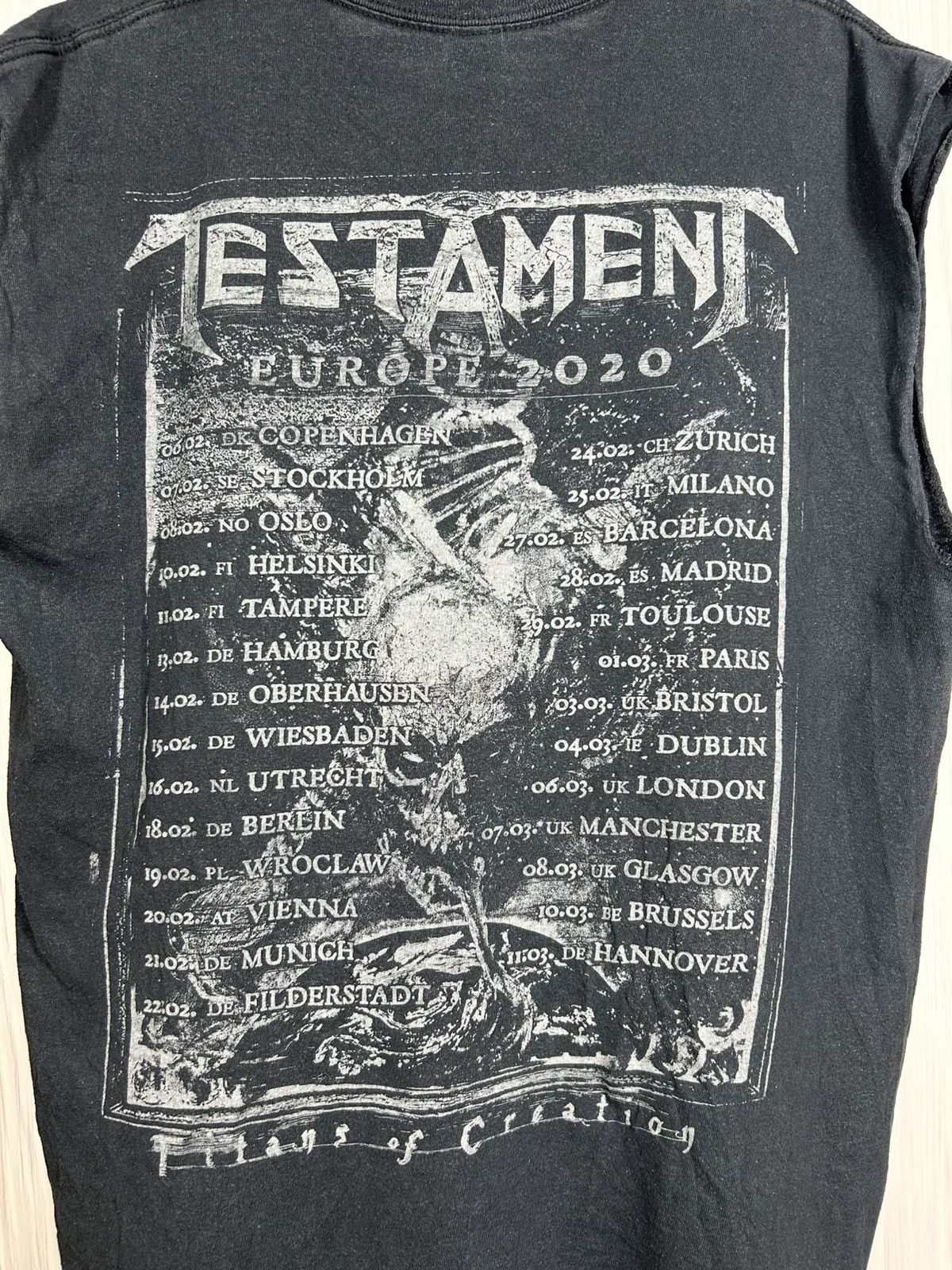 Band Tees Vintage Testament Exodus Europe Tour Size L Size US L / EU 52-54 / 3 - 9 Thumbnail