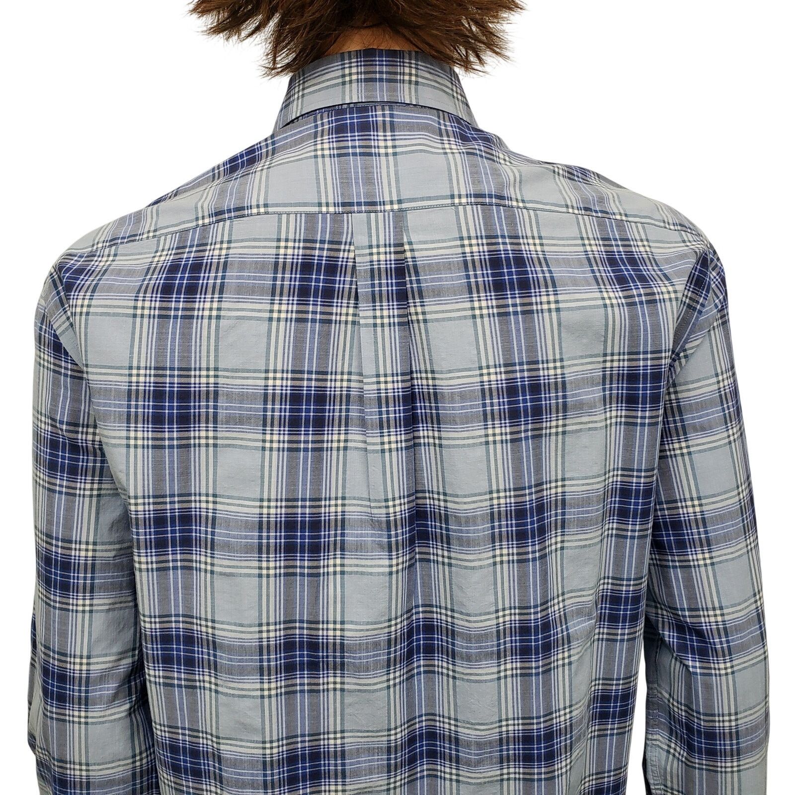 J.McLaughlin J. McLaughlin Contrast Collar Flip Cuff Dress Shirt XL Plaid Size US XL / EU 56 / 4 - 11 Thumbnail