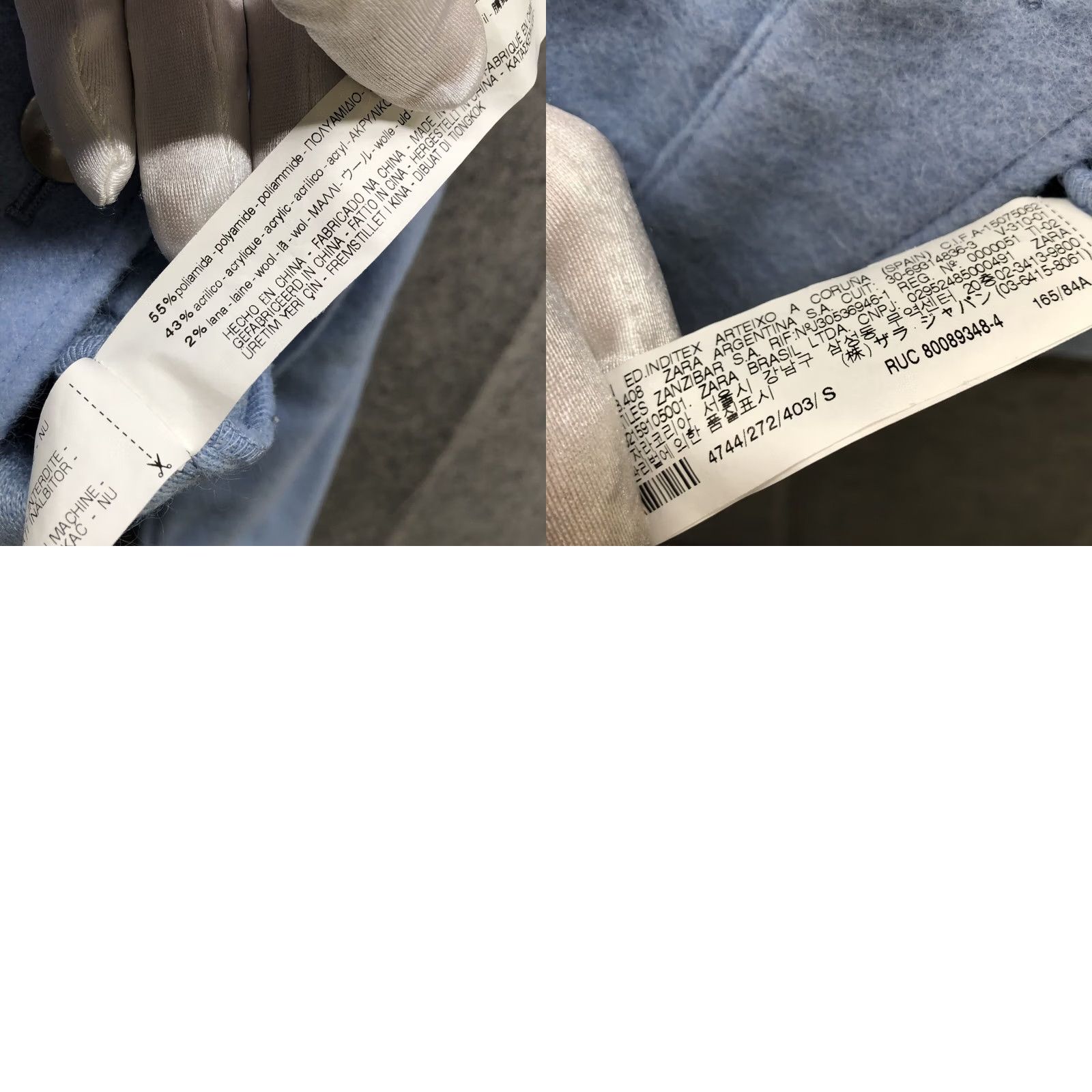 Zara VINTAGE Zara Oversized Shacket Womens S Dusty Blue Wool Blend Chore Jacket Soft Thick Size S / US 4 / IT 40 - 8 Thumbnail