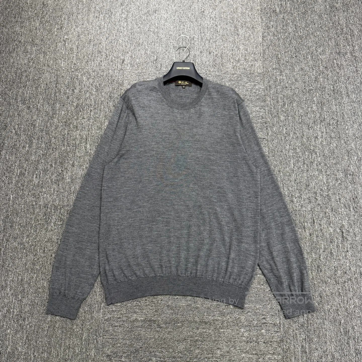 Loro Piana LORO PIANA Gray cotton-wool knit long-sleeved shirt| Size US L / EU 52-54 / 3 - 1 Thumbnail