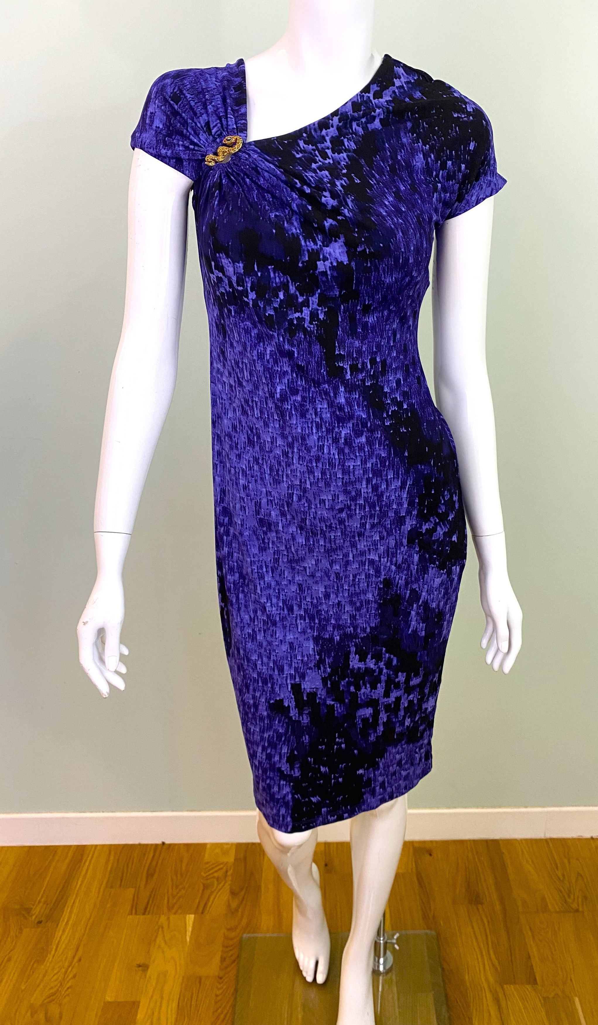 Roberto Cavalli Roberto Cavalli Snake Reptile Evening Midi Medium Dress Size M / US 6-8 / IT 42-44 - 2 Thumbnail