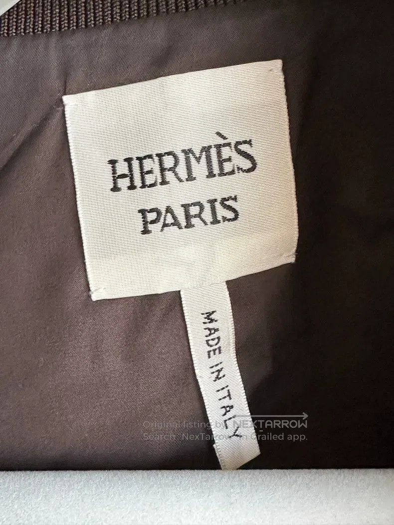 Hermes Hermes Coffee brown shorts leather jacket Size XXS / US 00 / IT 34 - 2 Thumbnail
