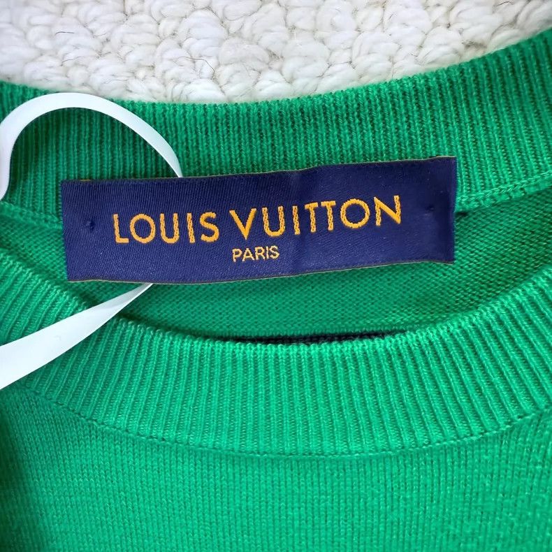 Louis Vuitton Louis Vuitton Green knit logo short sleeves Size US M / EU 48-50 / 2 - 3 Thumbnail