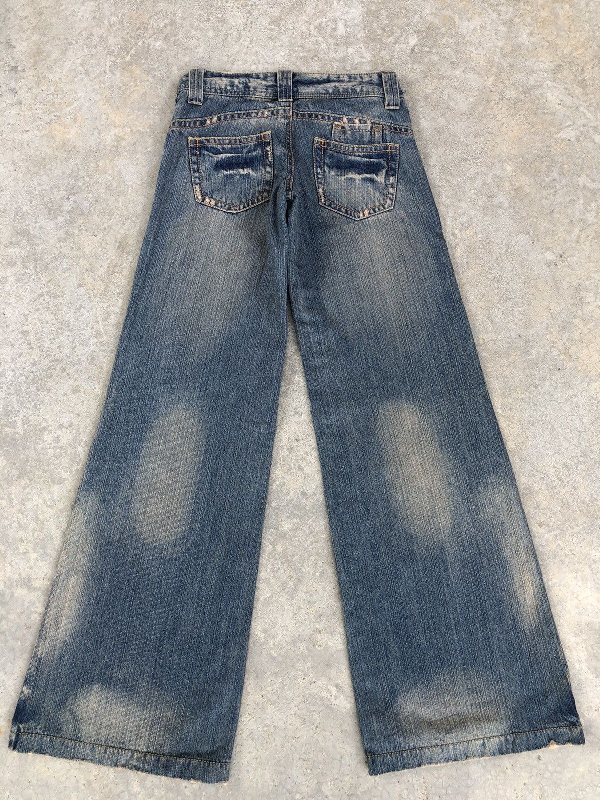 Japanese Brand × Le Grande Bleu (L.G.B.) Flared Jeans Jouer Aux Distressed Jeans Size US 27 - 2 Thumbnail