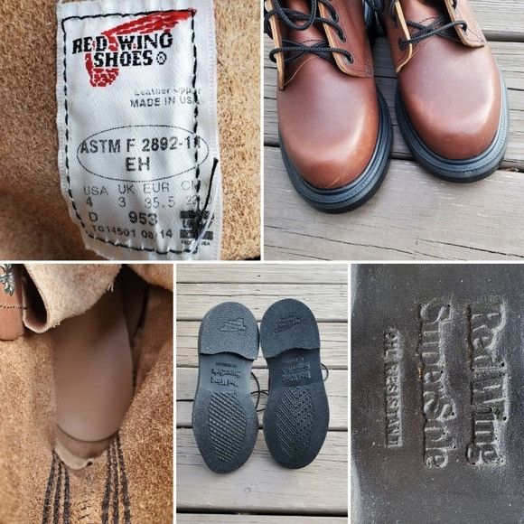 Red Wing Red Wing Shoes 8" Supersole 953 Brown Leather Lace-up Work S Size US 5 / IT 35 - 7 Thumbnail