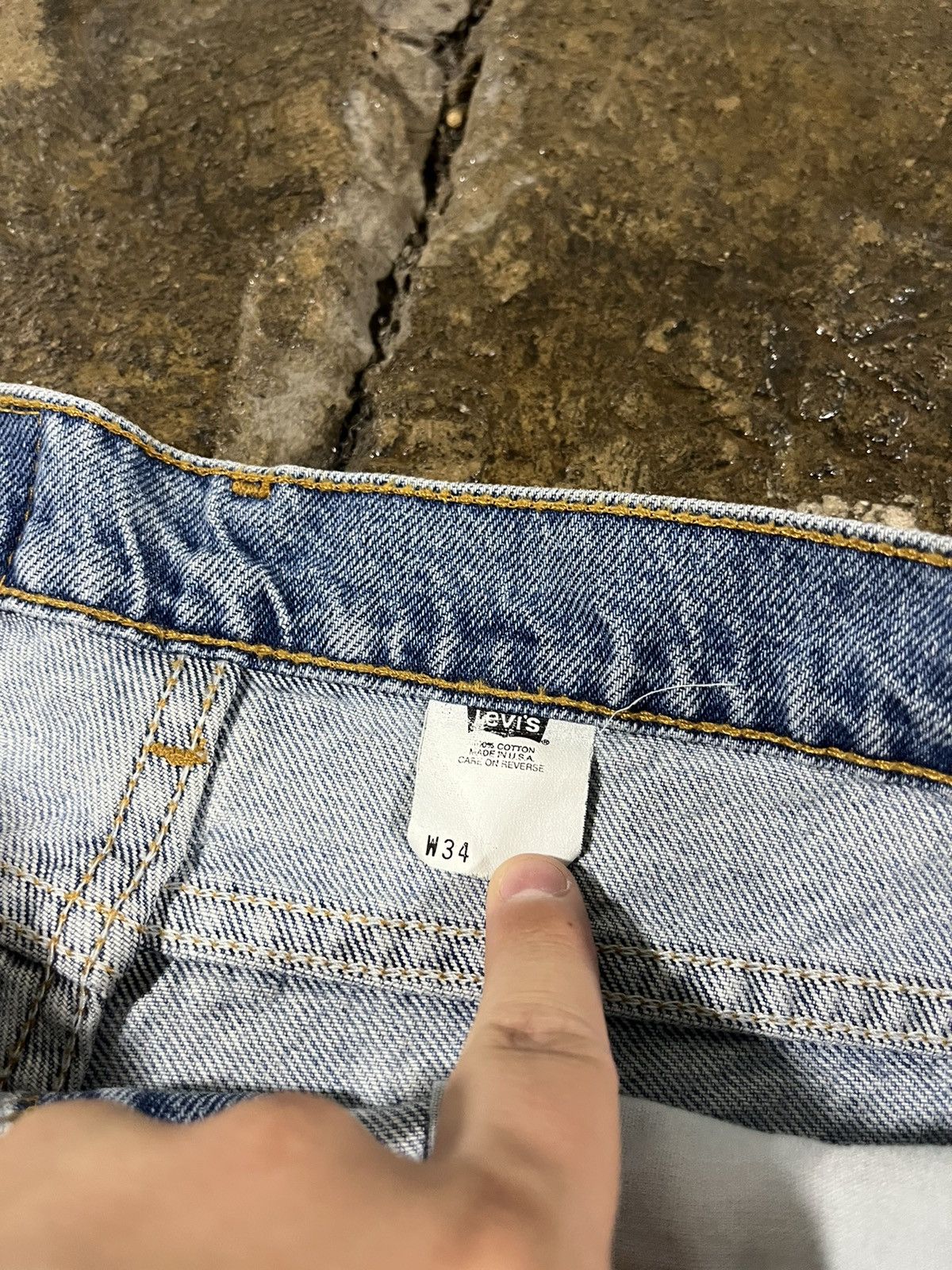 Levi's × Vintage Crazy Vintage 90s Levi's 505 Orange Tab Jorts Faded Skater Size US 33 - 6 Thumbnail