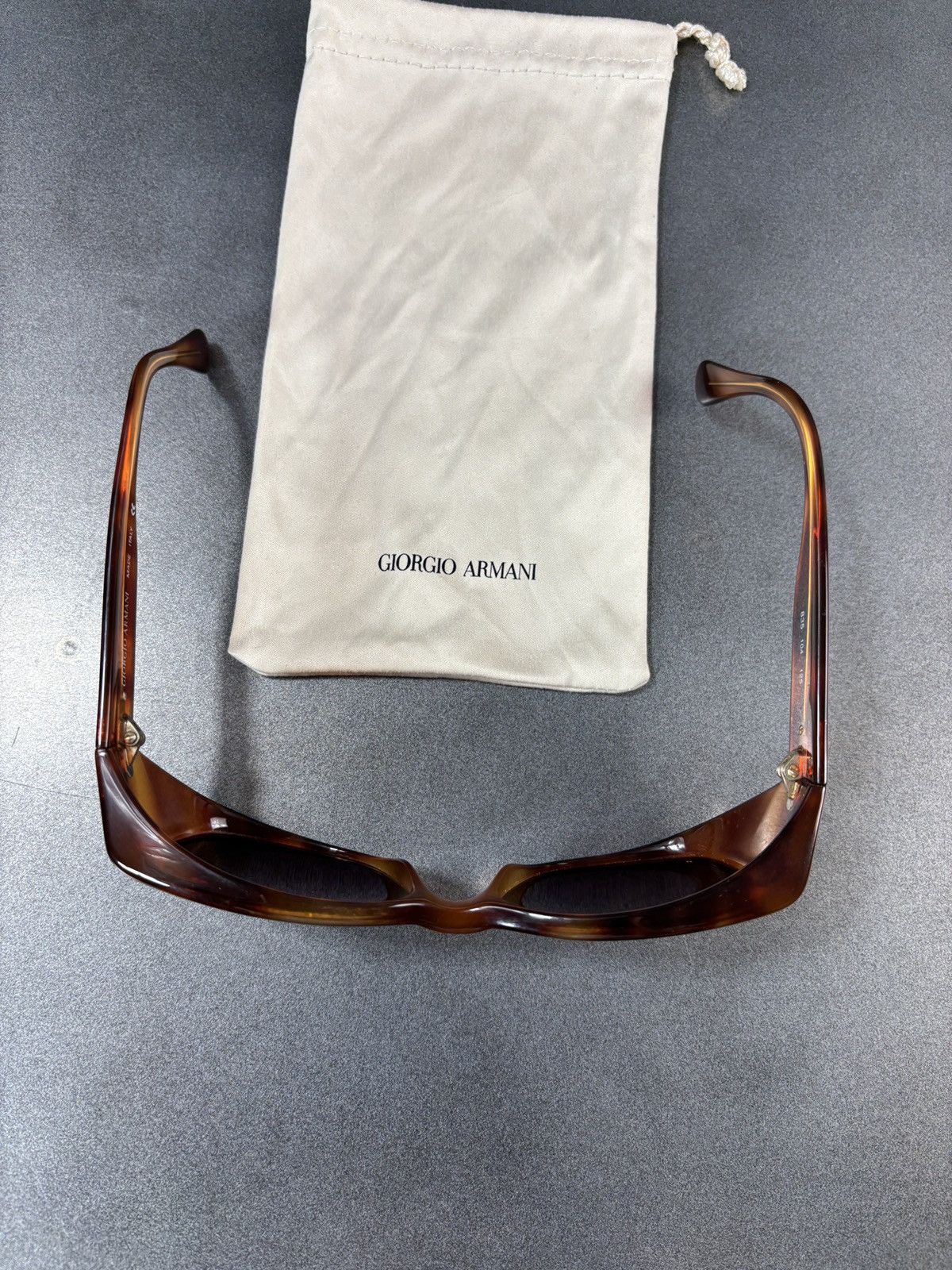 Giorgio Armani 1990s Vintage Giorgio Armani Sunglasses GA835 Tortoise 80s Size ONE SIZE - 4 Thumbnail