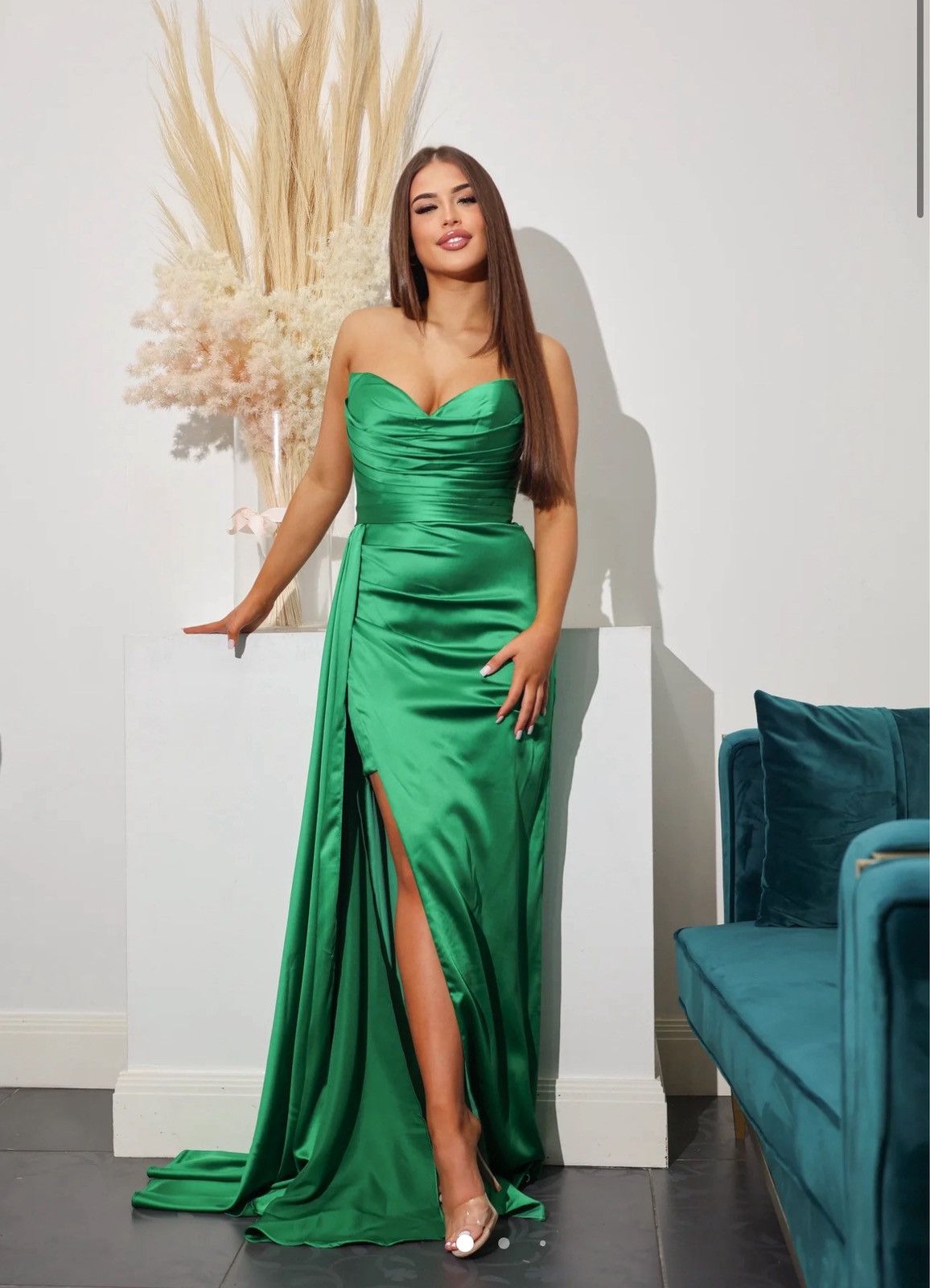 Other Green silk formal dress “Elle Gown” from Windsor&Lux Size M / US 6-8 / IT 42-44 - 1 Thumbnail