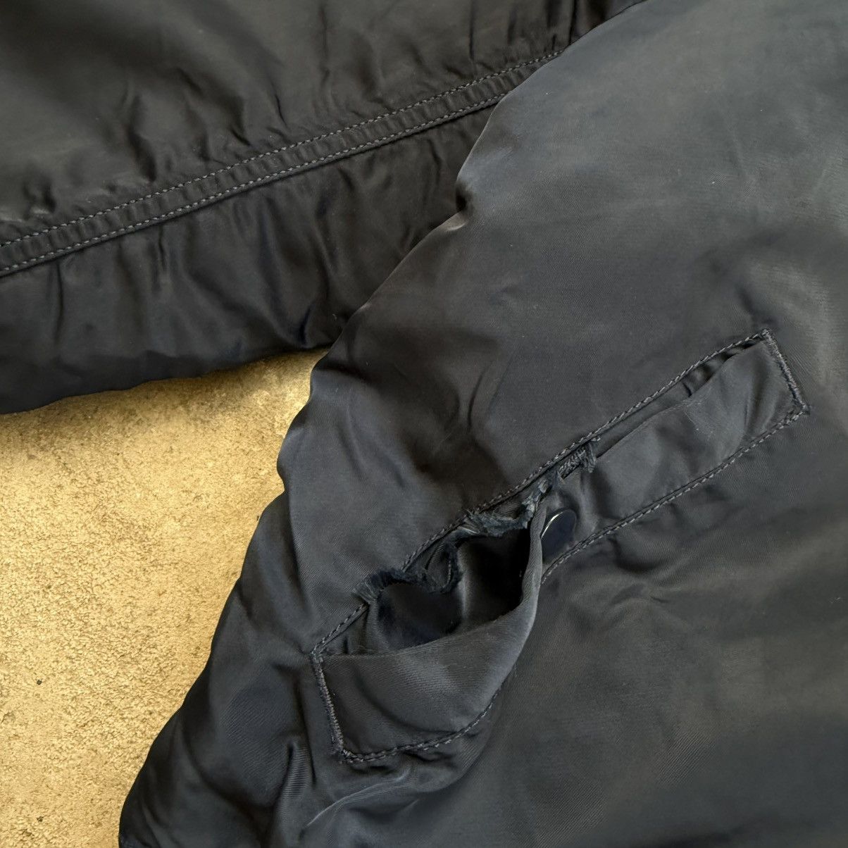 Alpha Industries Alpha Industries Navy Hylon Bomber Jacket With Hood Size US XXL / EU 58 / 5 - 4 Thumbnail