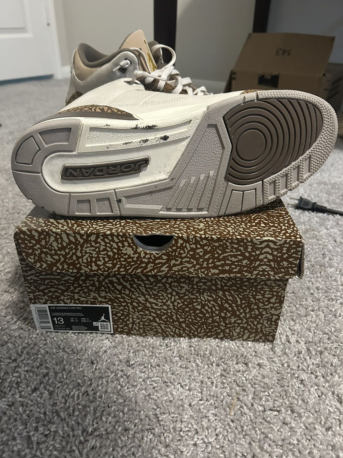 Jordan Brand × Nike Jordan 3 palomino Size US 13 / EU 46 - 2 Thumbnail